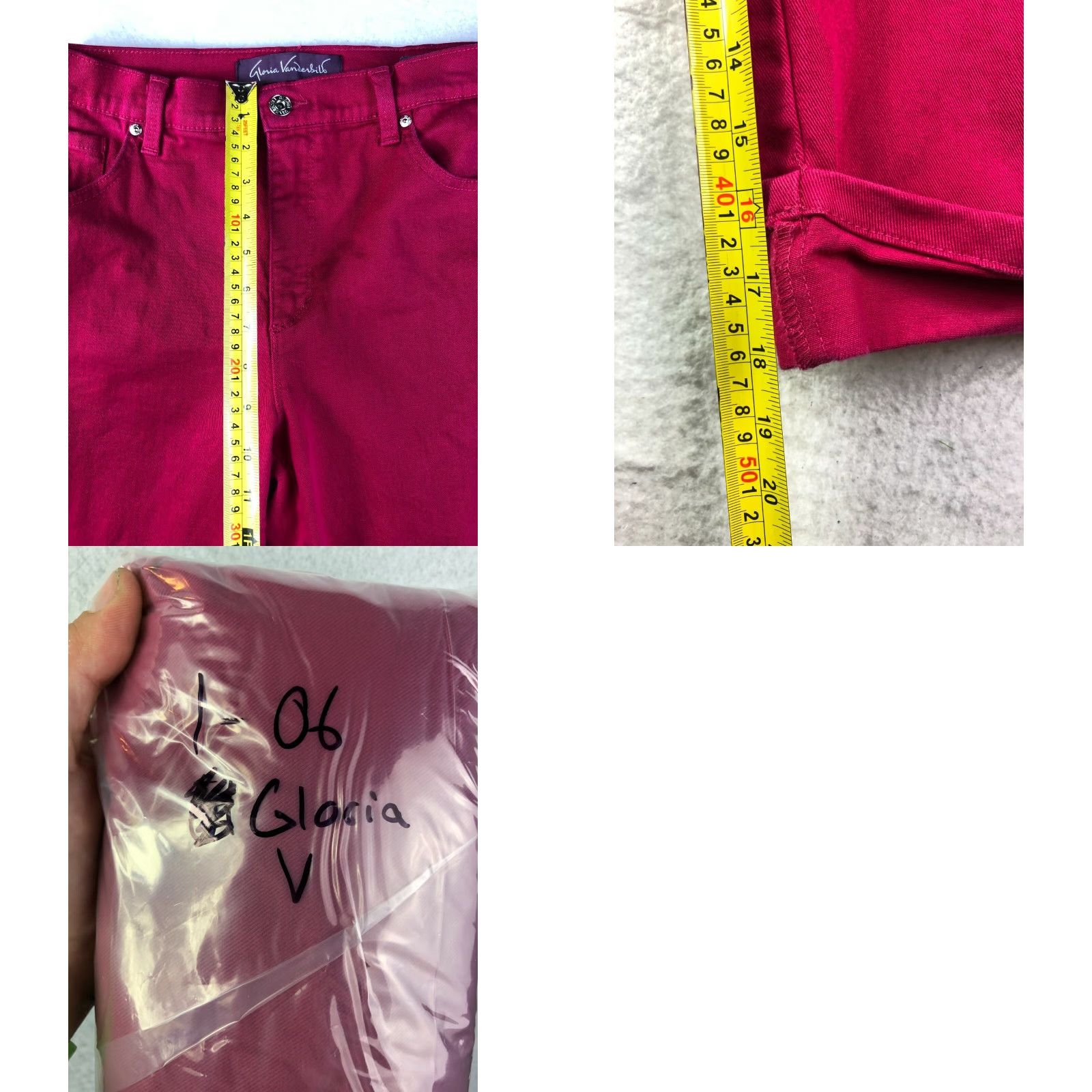 Gloria Vanderbilt Gloria Vanderbilt Amanda Capri Juniors Size 10 Pink Denim Jeans - 27x18 Mid Rise Regular Inseam 18 Size 32" / US 10 / IT 46 - 8 Thumbnail