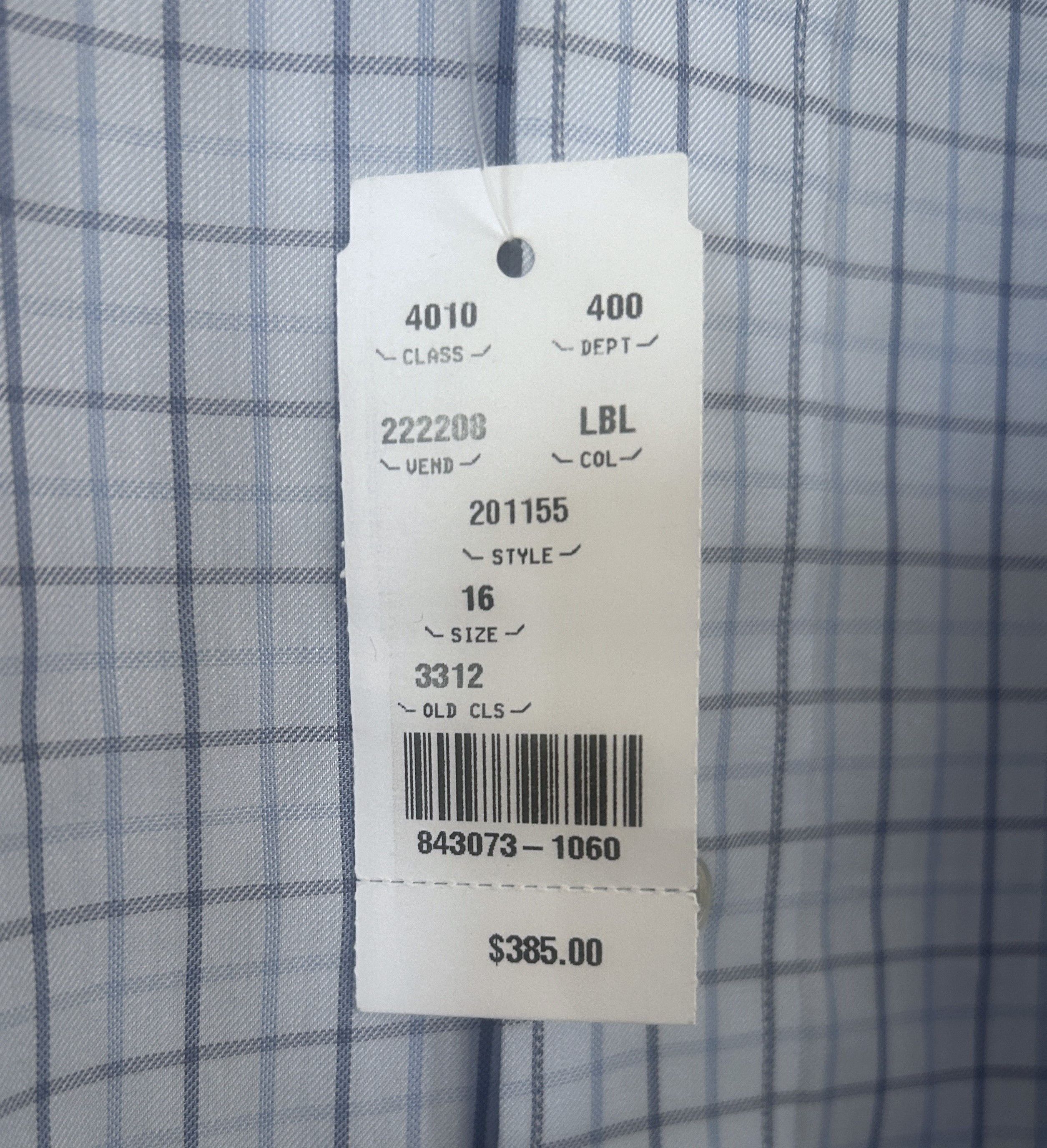 Ermenegildo Zegna Ermenegildo Zegna Blue Check Dress Shirt 16 Italy Cotton NWT Size US M / EU 48-50 / 2 - 3 Thumbnail
