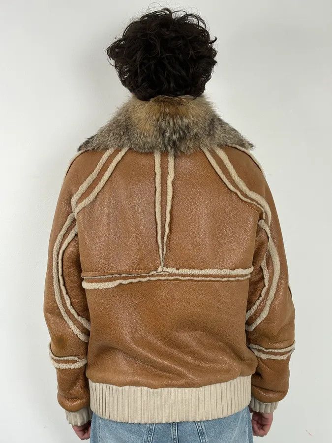 Roberto Cavalli FW2007 Cavalli Brown Fur Aviator Leather Jacket Size US L / EU 52-54 / 3 - 3 Thumbnail