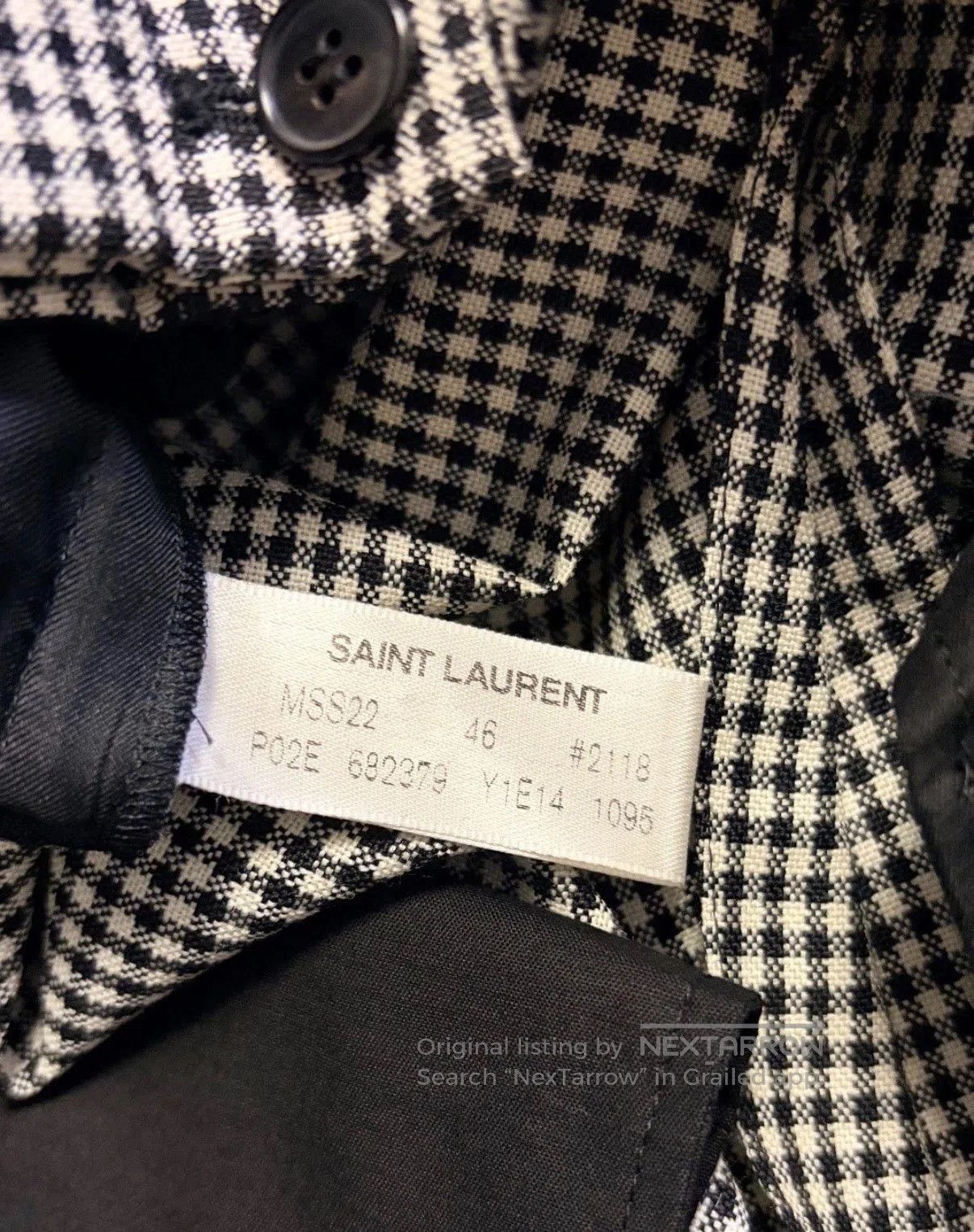 Saint Laurent Paris Saint Laurent 22SS Houndstooth Tailored Pants. Size US 30 / EU 46 - 4 Thumbnail