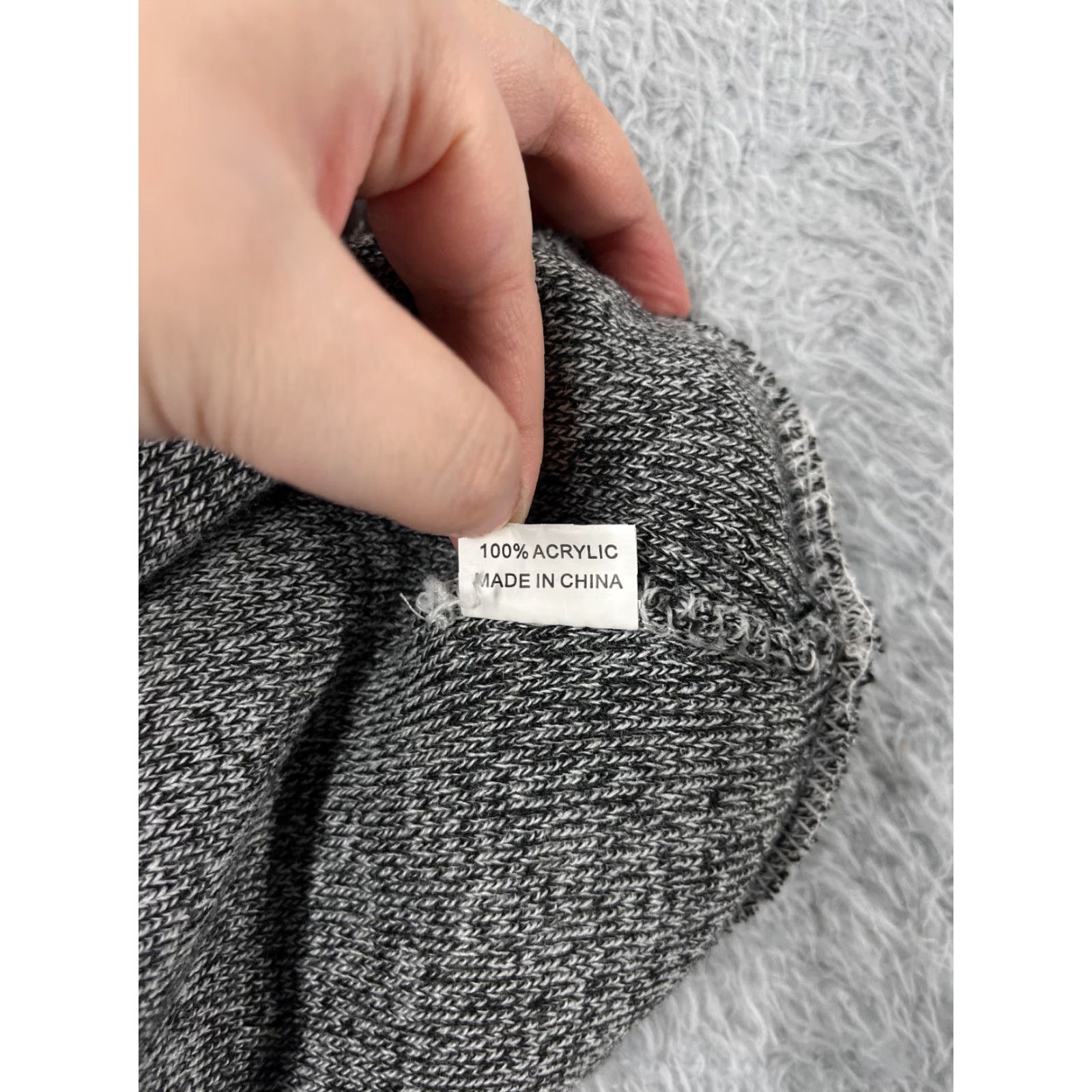 Vintage E by Elidan Beanie Adult One Size Gray 100% Acrylic Knit Unisex Adults Solid Outdoor Ski Adjustable Lightweight Size ONE SIZE - 7 Thumbnail