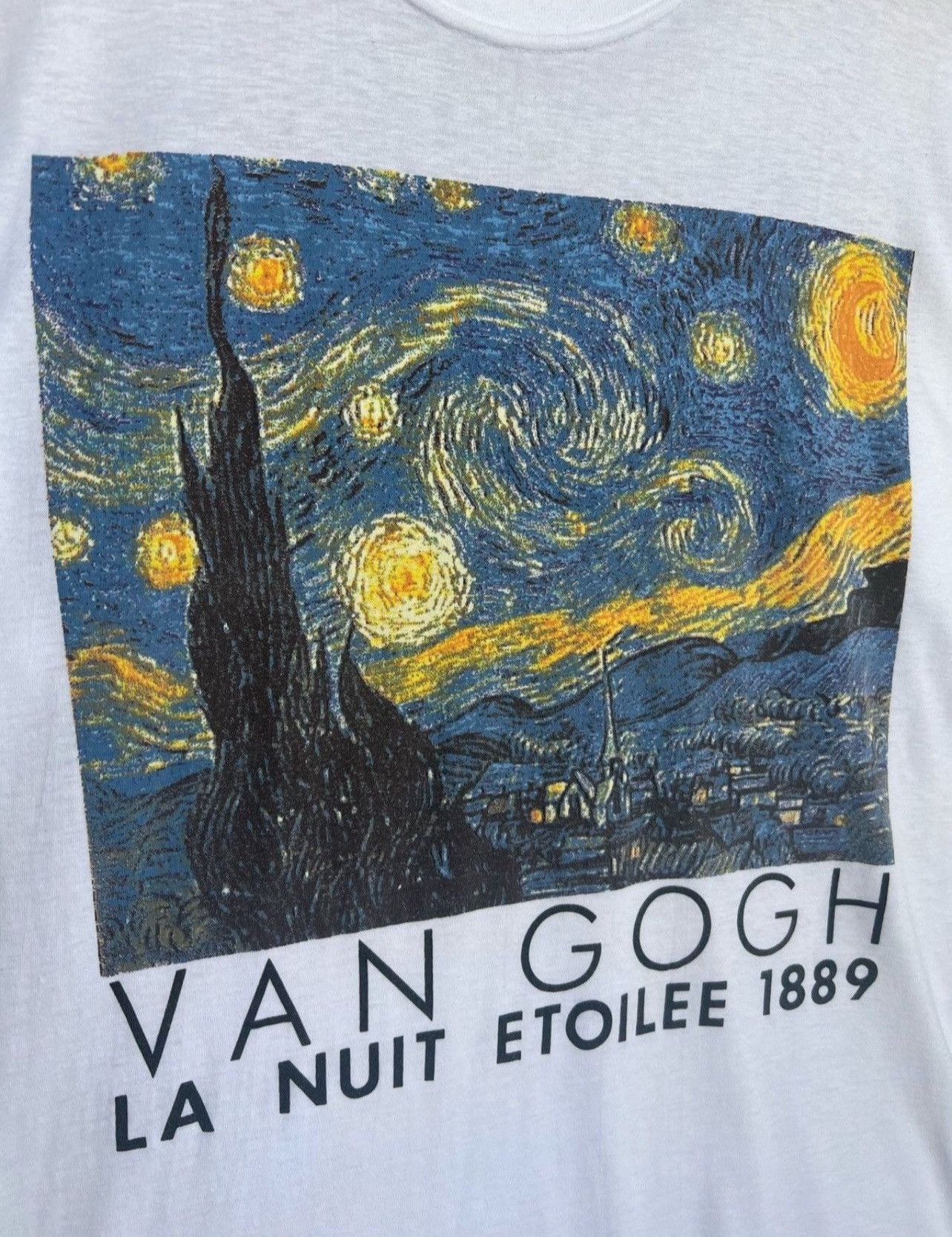 Band Tees × Vintage Vintage 80s Vincent Van Gogh La Nuit Etoilee Starry Night Size US M / EU 48-50 / 2 - 9 Thumbnail