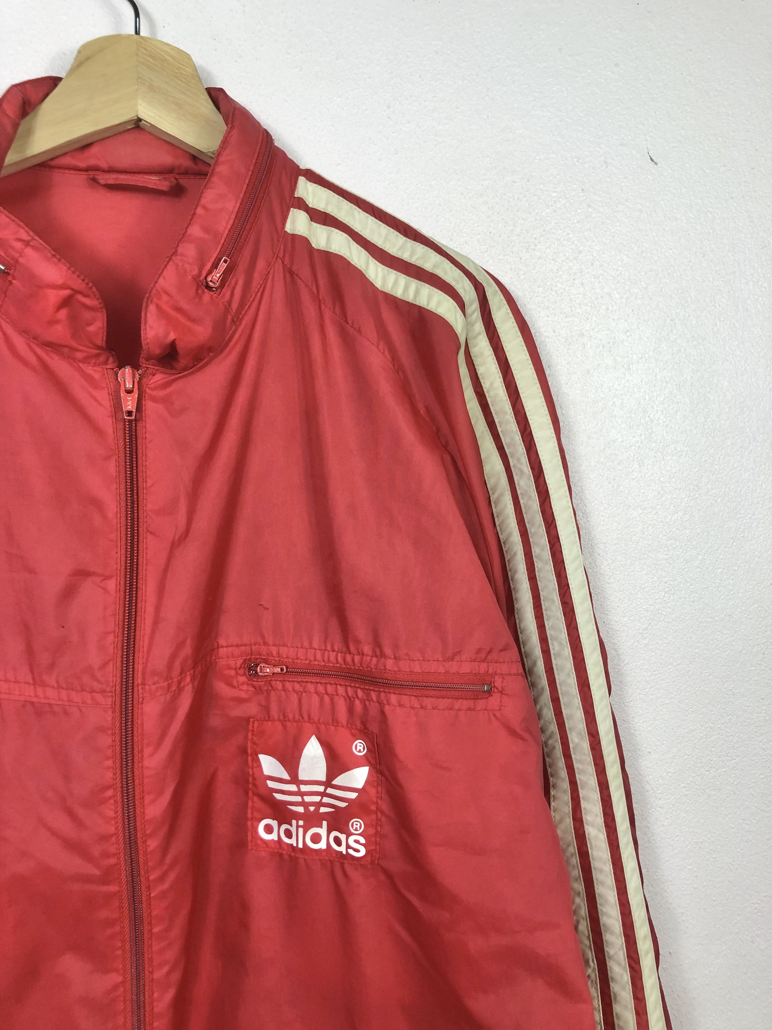 Adidas Rare Vintage 80s Adidas Trefoil Windbreaker Jacket Size US XXL / EU 58 / 5 - 3 Thumbnail