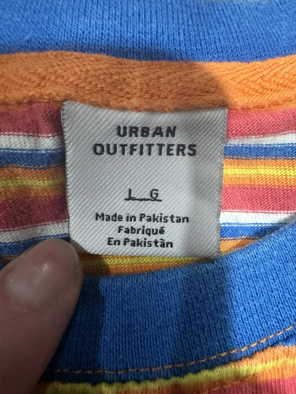Urban Outfitters STRIPED RED & ORANGE T-SHIRT Size US L / EU 52-54 / 3 - 2 Thumbnail