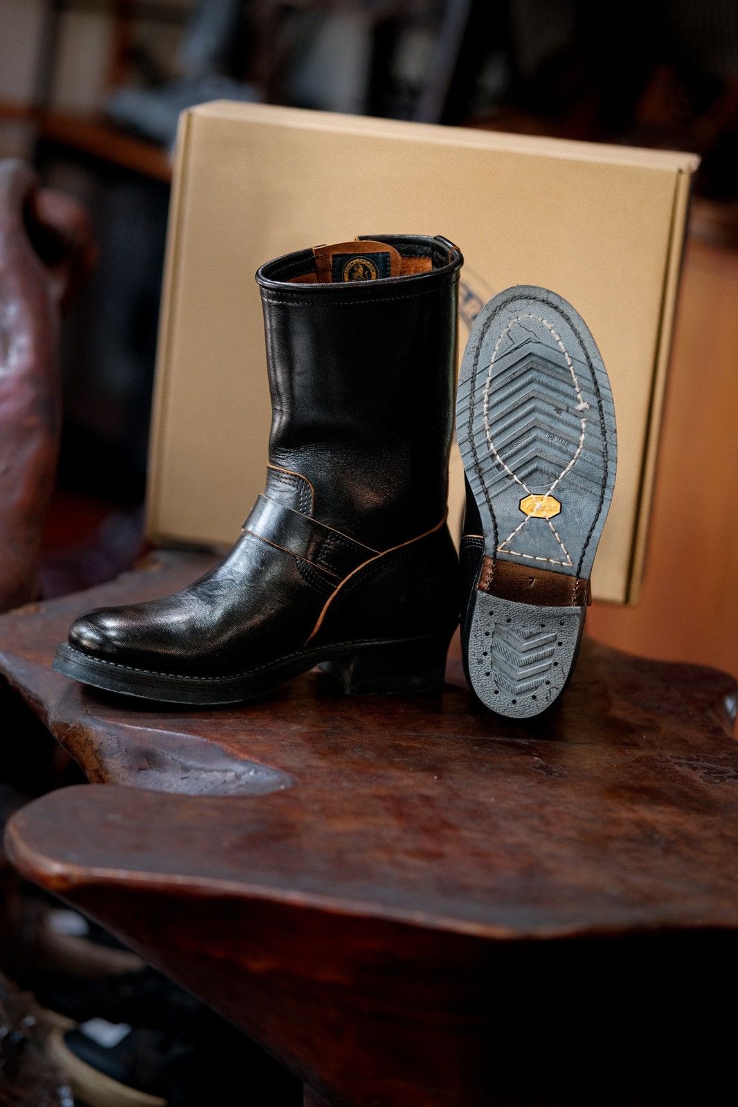 John Lofgren Wabash Engineer Shinki Hikaku Horsehide Boot Size US 7 / EU 40 - 4 Thumbnail