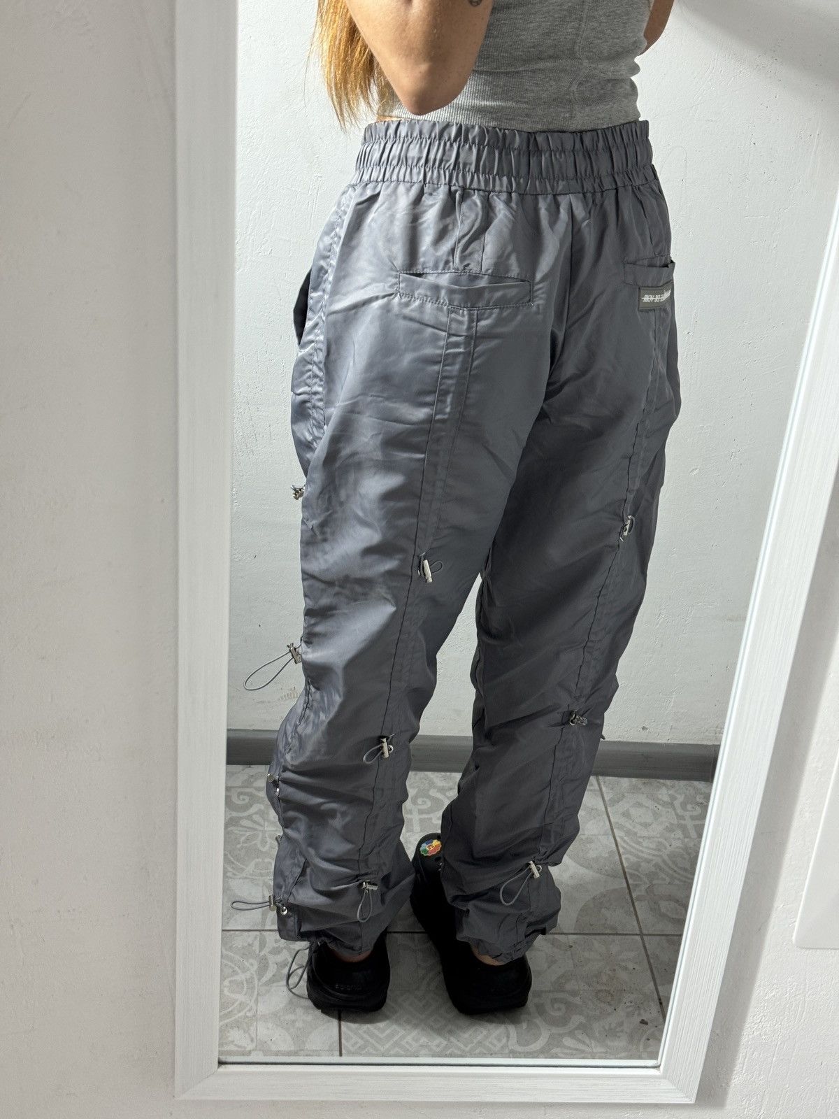 Maniere De Vior MANIERE DE VOIR AVANT GARDE 2000s NYLON PANTS Size 34" / US 12 / IT 48 - 2 Thumbnail