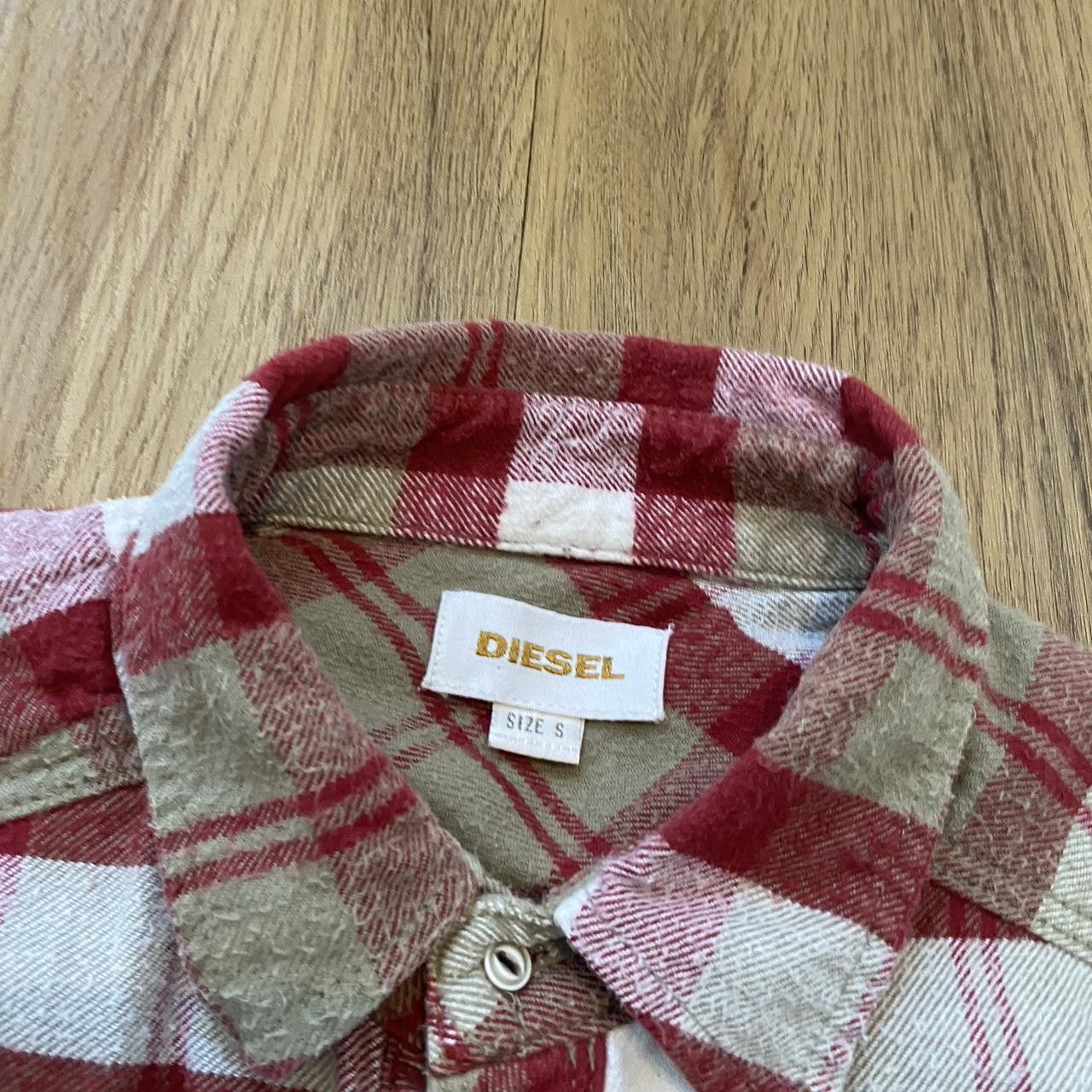Diesel Burgundy and grey flannel shirt Diesel Size US S / EU 44-46 / 1 - 4 Thumbnail