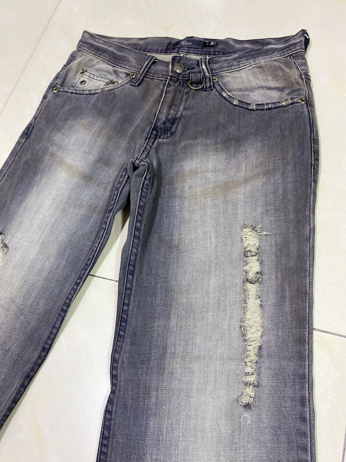 If Six Was Nine × Japanese Brand × Le Grande Bleu (L.G.B.) Grail🔥Japanese Brand Midas Distressed Ripped Flared Denim Size US 30 / EU 46 - 3 Thumbnail