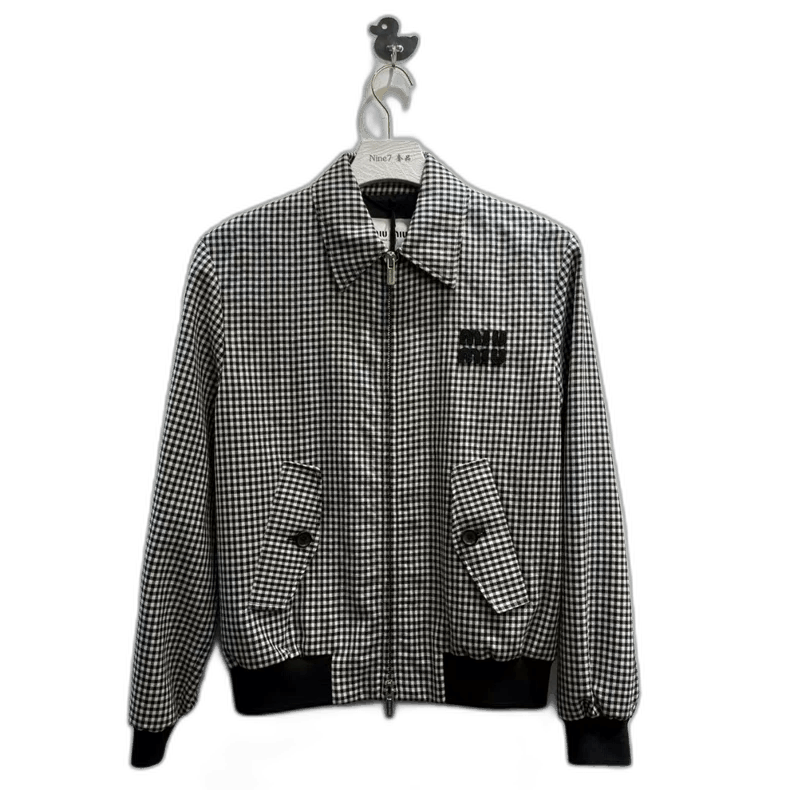 Prada Miumiu Checkered Logo Jacket New Arrival-2506 Size M / US 6-8 / IT 42-44 - 1 Thumbnail