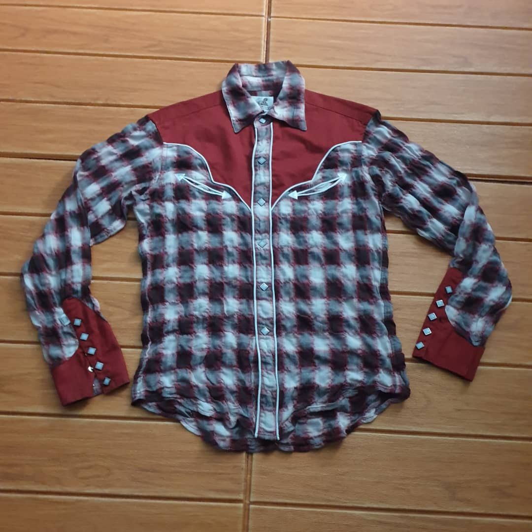 Japanese Brand 💥Bregontrail checkered button up western shirt Size US M / EU 48-50 / 2 - 9 Thumbnail