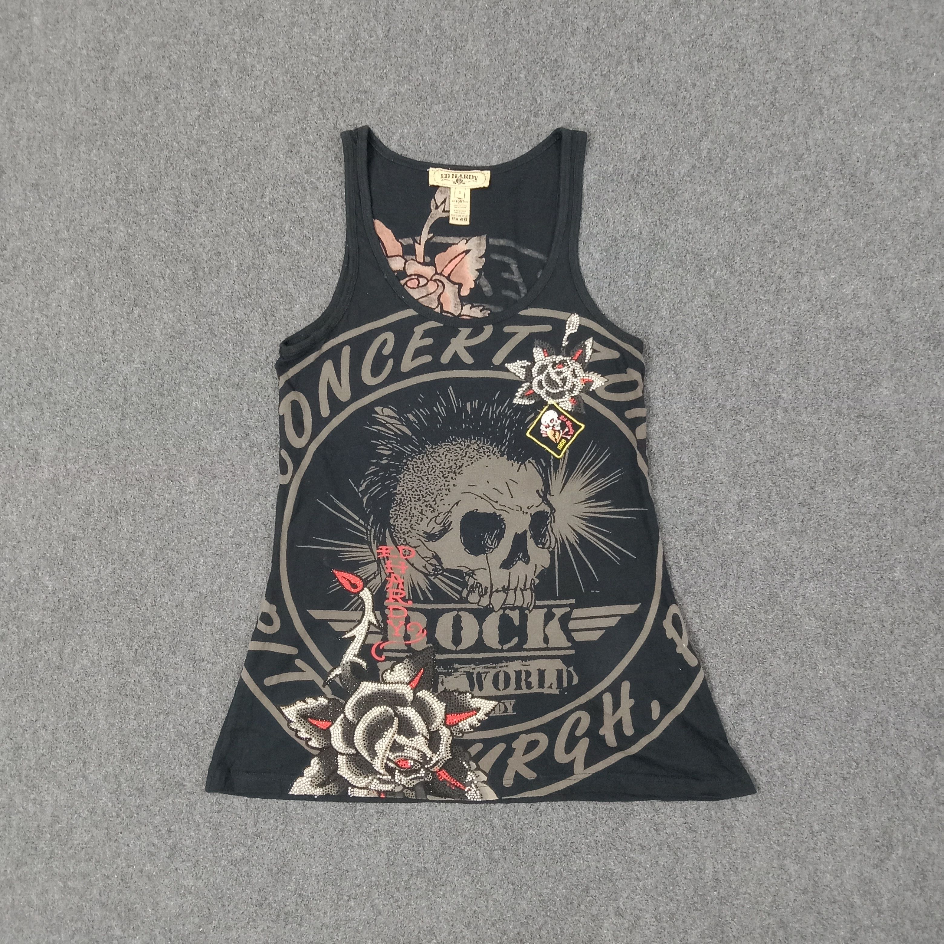 Ed Hardy Ed Hardy by Christian Audiger Rock Tank Top C249N27 Size US S / EU 44-46 / 1 - 1 Thumbnail