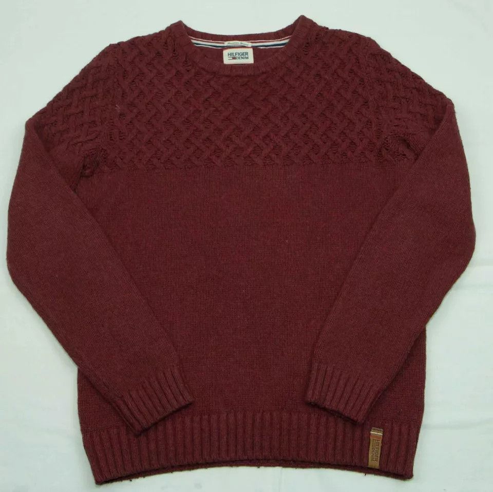 Tommy Hilfiger HILFIGER DENIM JUMPER VINTAGE AMERICAN BRAND COTTON SIZE M Size US M / EU 48-50 / 2 - 7 Thumbnail