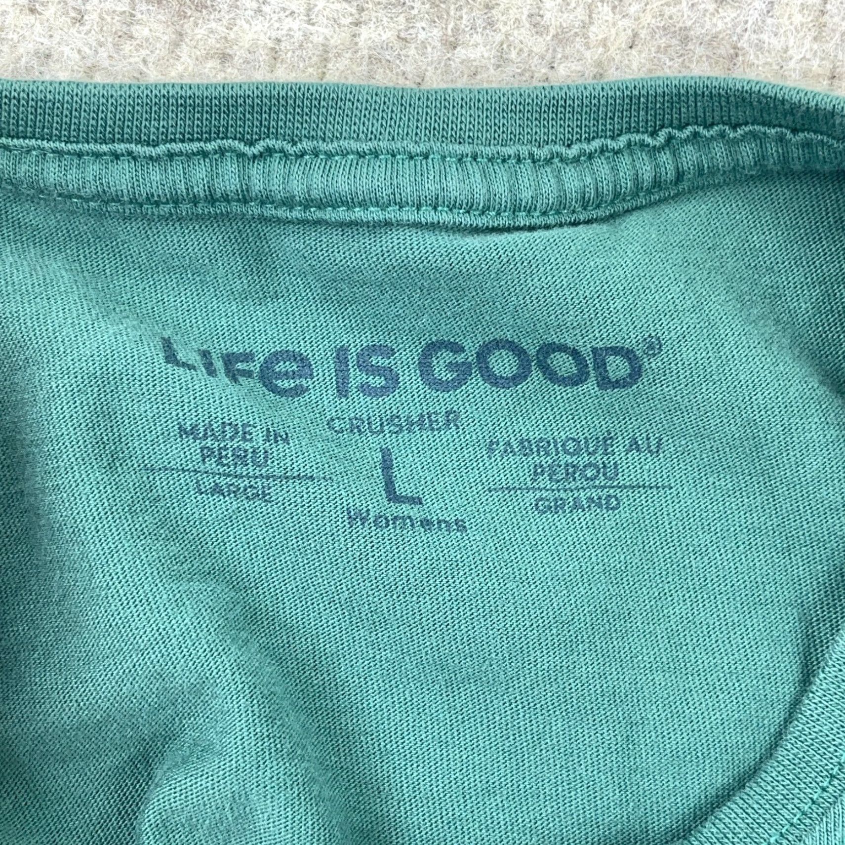 Life is Good Life is Good Shirt Women Large Geen Dr Seuss The Grinch Max Crusher Tee Ladies Blue Womens Size L / US 10 / IT 46 - 3 Thumbnail