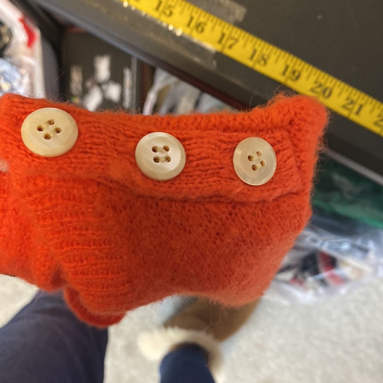 J.Crew Vintage J.Crew wool orange shoulder button detailing sweater Size S / US 4 / IT 40 - 5 Thumbnail