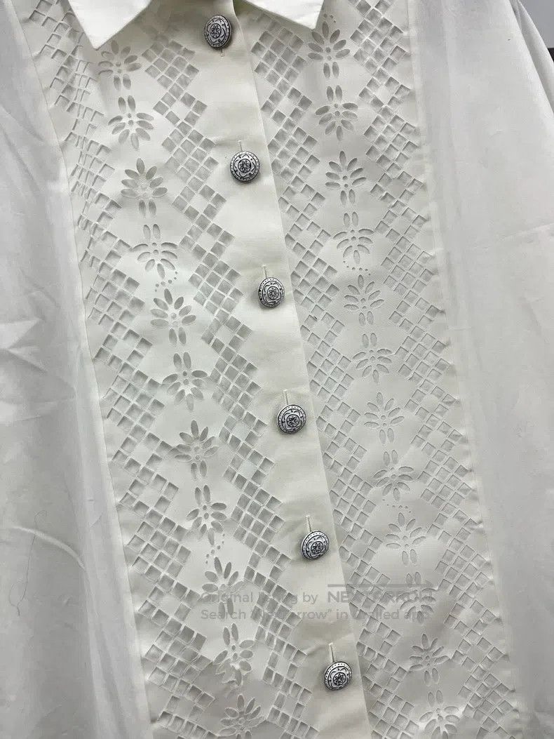 Chanel Chanel White stitched hollow shirt Size XS / US 0-2 / IT 36-38 - 2 Thumbnail