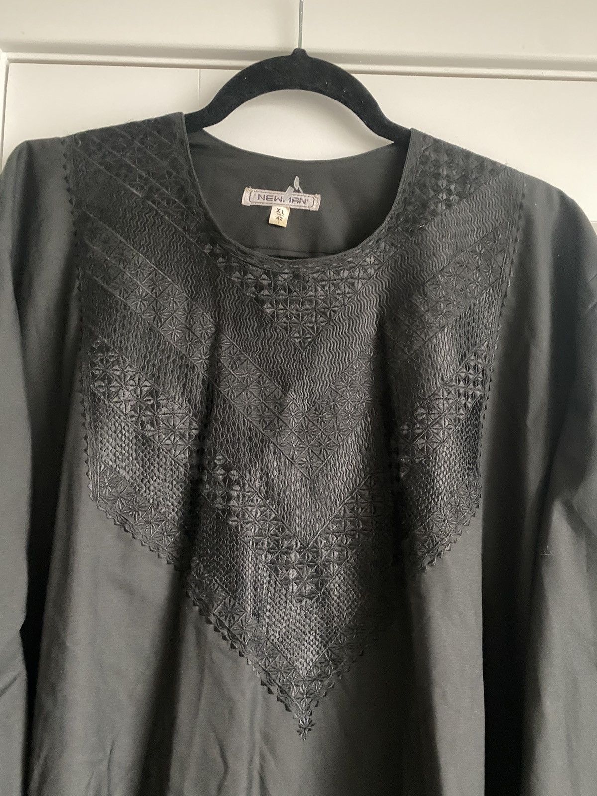 Other Newman Pakistani Indian Cotton Oversized Shirt Black Kurta Size XL / US 12-14 / IT 48-50 - 4 Thumbnail