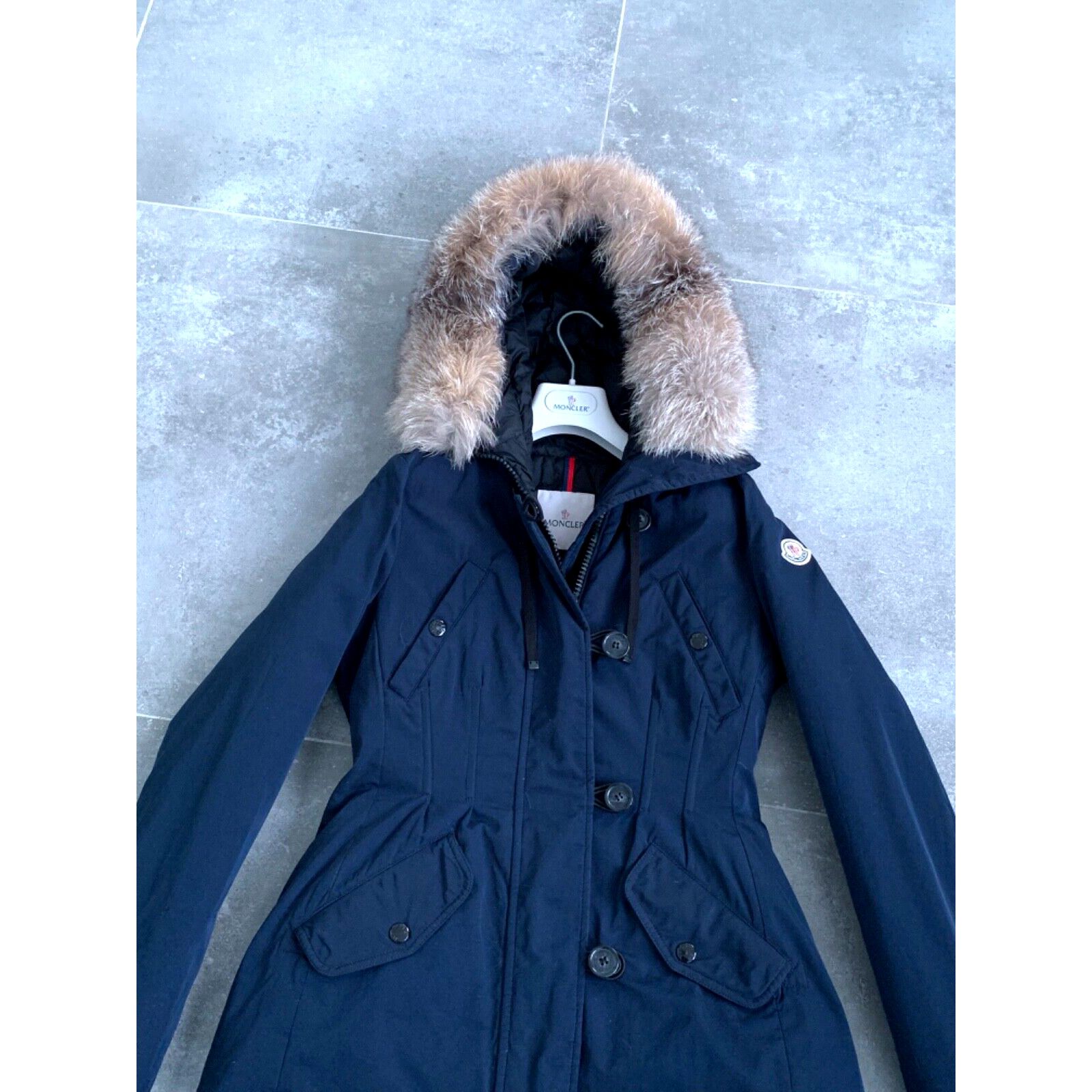 Moncler Women's MONCLER AREDHEL Down Parka Real Fur Coat SZ 2 S - M Size S / US 4 / IT 40 - 3 Thumbnail