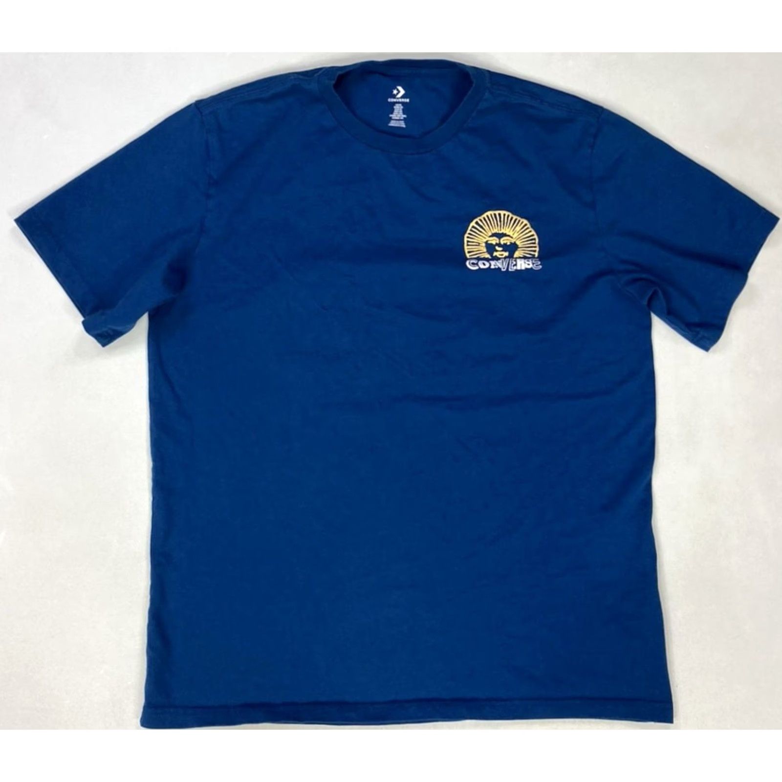 Converse Converse Graphic T-shirt Men Large Blue Short Sleeve T-Shirt Graphic Print Logo Crew Neck Shirt Mens L Blue Graphic Size US L / EU 52-54 / 3 - 3 Thumbnail