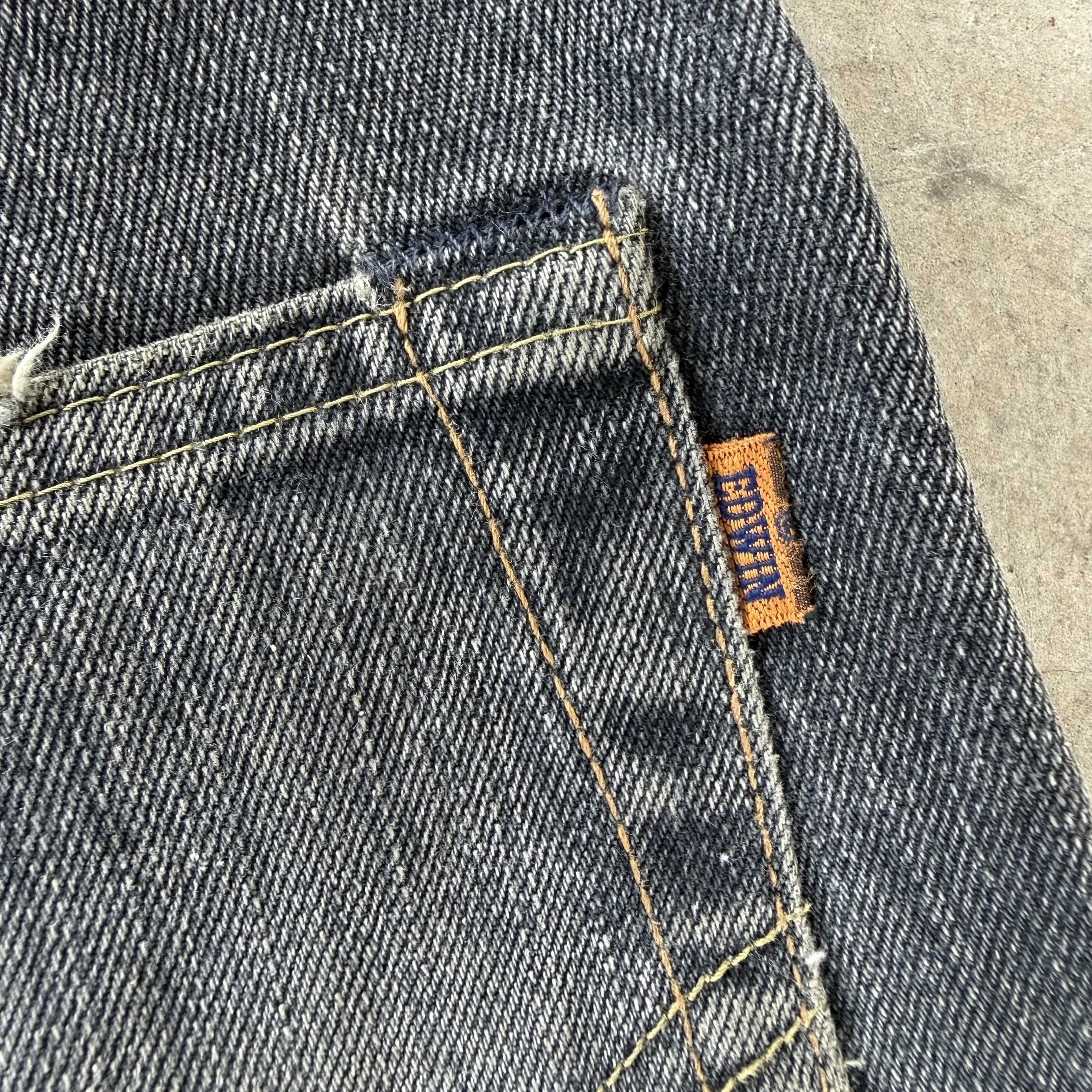 Edwin Vintage Edwin Orange Tag Black Denim Size US 32 / EU 48 - 11 Thumbnail