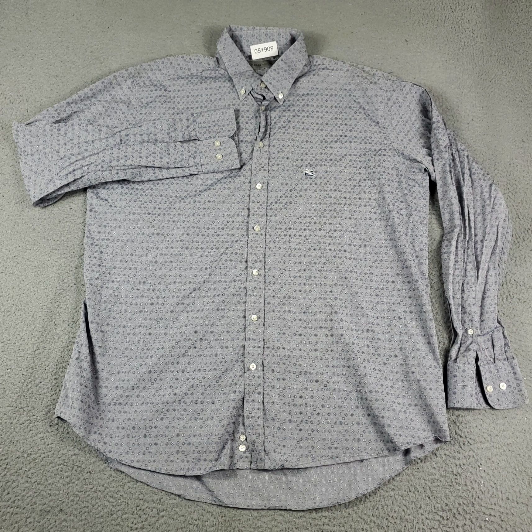 Etro ETRO Button-Up Shirt Mens Size 45 Blue Geometric Long Sleeve Casual Business Size US XXL / EU 58 / 5 - 2 Thumbnail