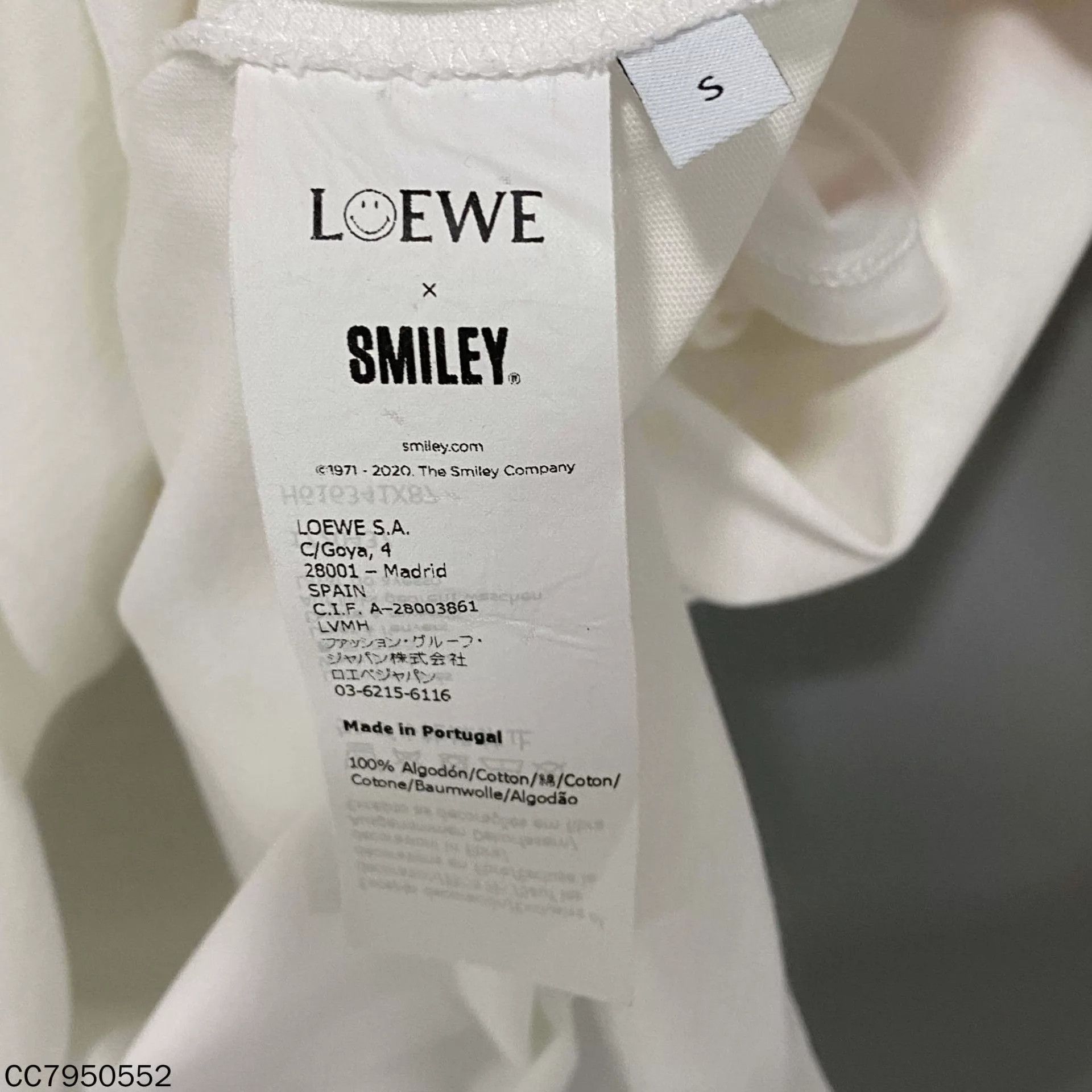 Loewe LOEWE Smiley Logo Short Sleeve Tee 95 New S Size S / US 4 / IT 40 - 5 Thumbnail