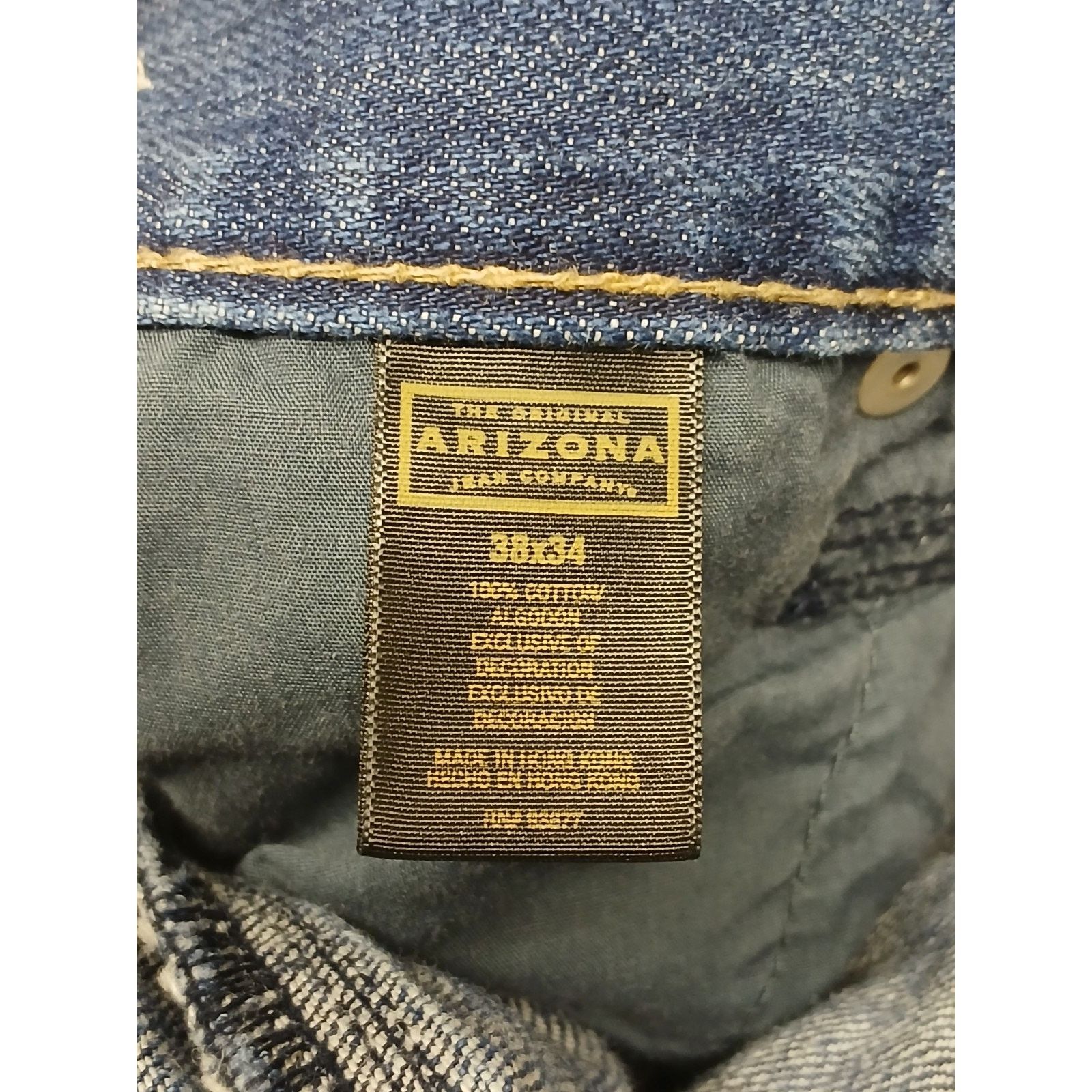 Arizona Jean Co. Arizona Jeans (38x34) Relaxed Blue Denim Straight Leg Pants Size US 38 / EU 54 - 7 Thumbnail