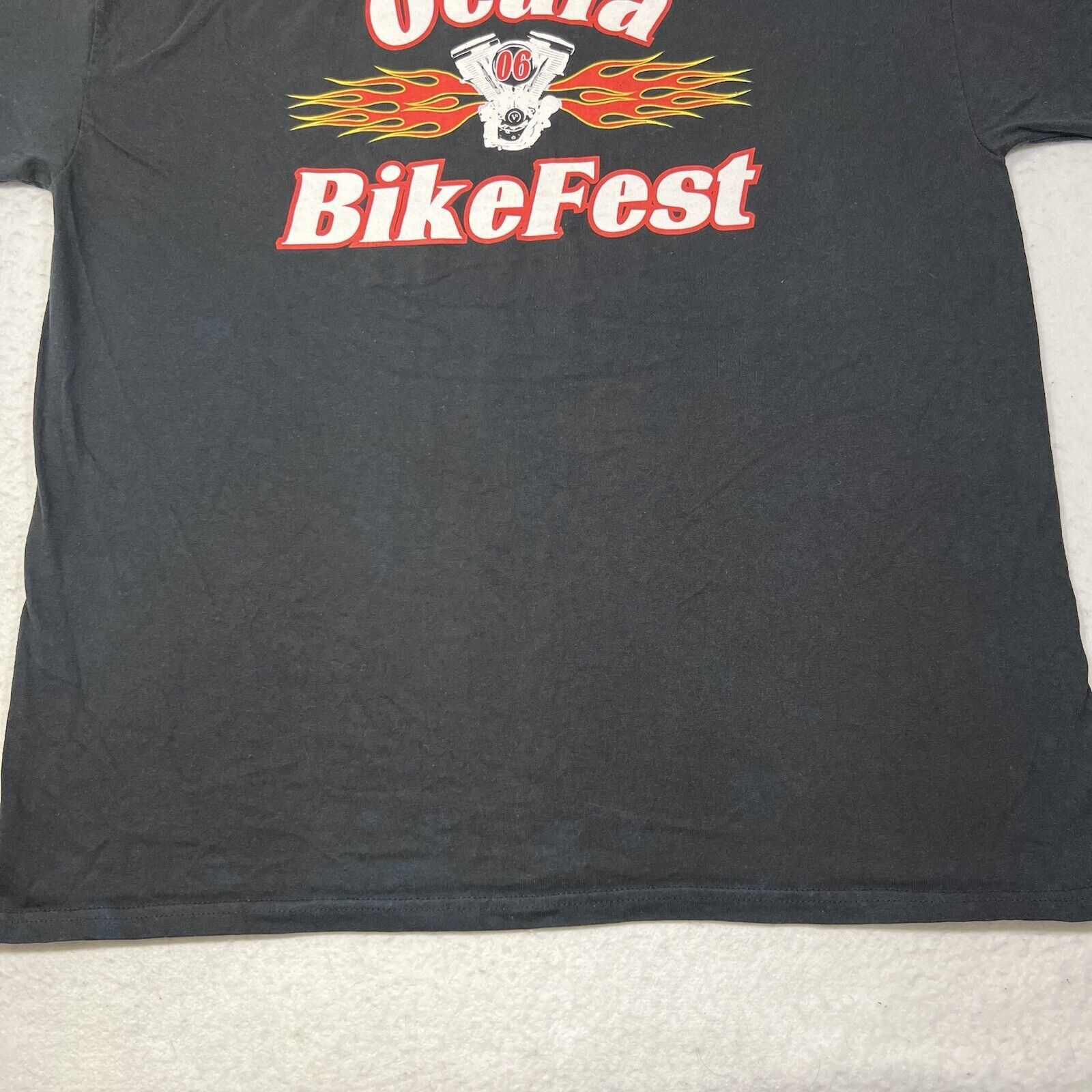 Hanes Vintage Ocala Bike Fest 2006 Black Short Sleeve Graphic Tee Size US XL / EU 56 / 4 - 6 Thumbnail