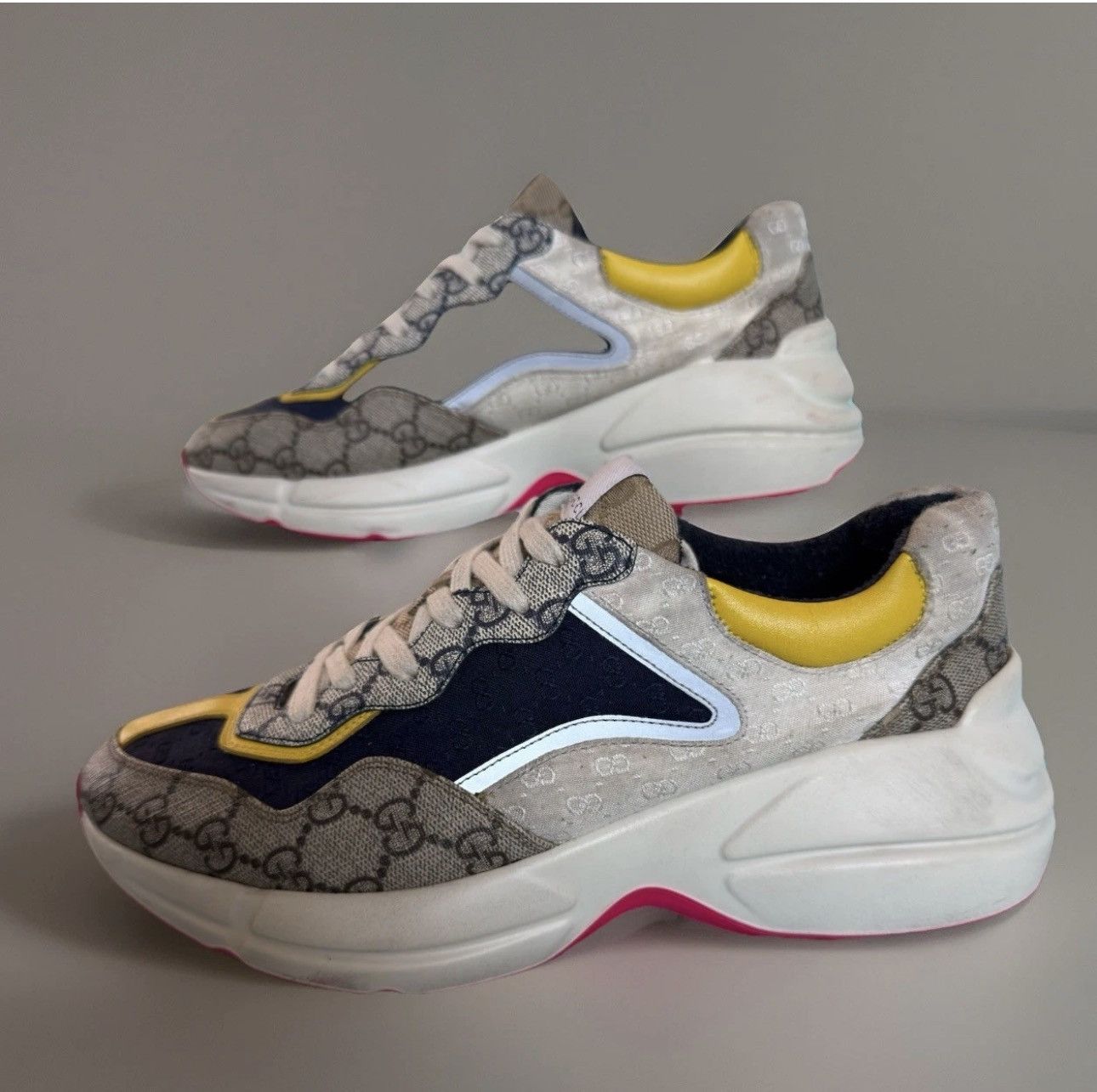 Gucci Gucci Rhyton GG Supreme Pink Sole ~US 10.5-11 Size US 10.5 / EU 43-44 - 7 Thumbnail