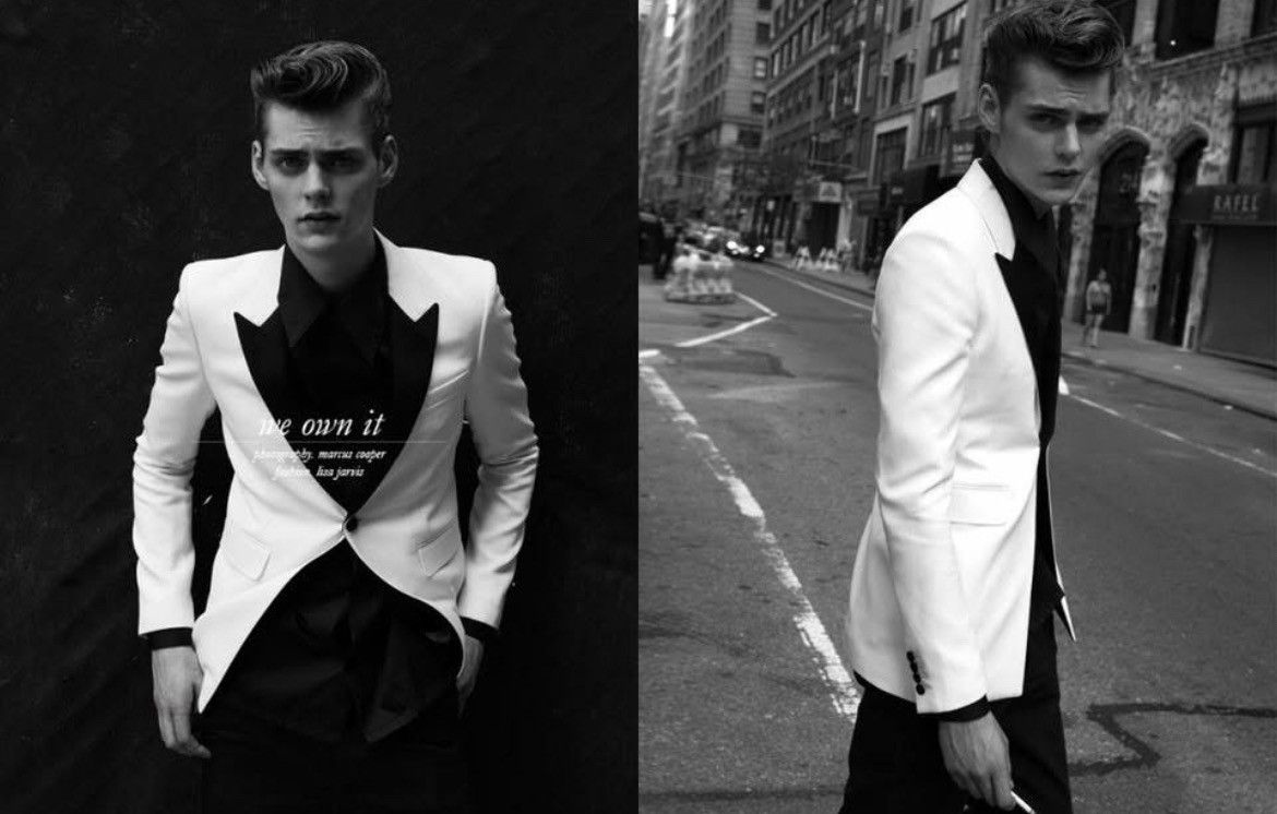 Hedi Slimane × Saint Laurent Paris 15FW Peaked Lapel White Blazer sz44 Size 44S - 9 Thumbnail