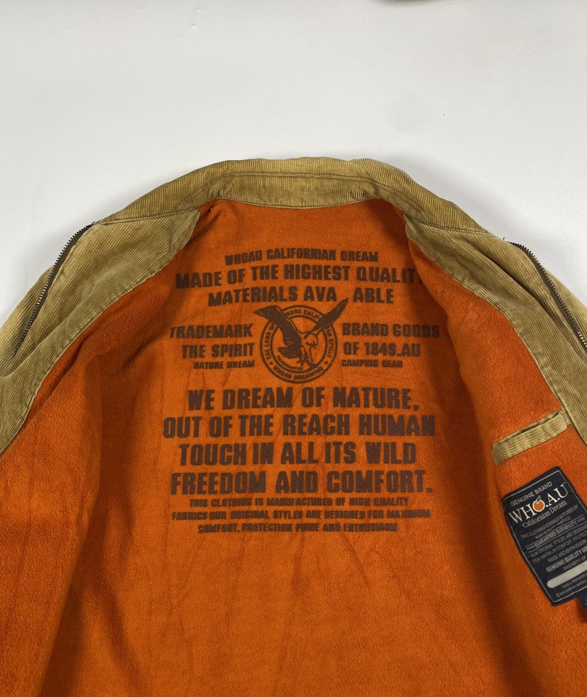 Who A.U. Vintage WHO AU. Corduroy Blanket Lined Work Jacket Size US XXL / EU 58 / 5 - 7 Thumbnail