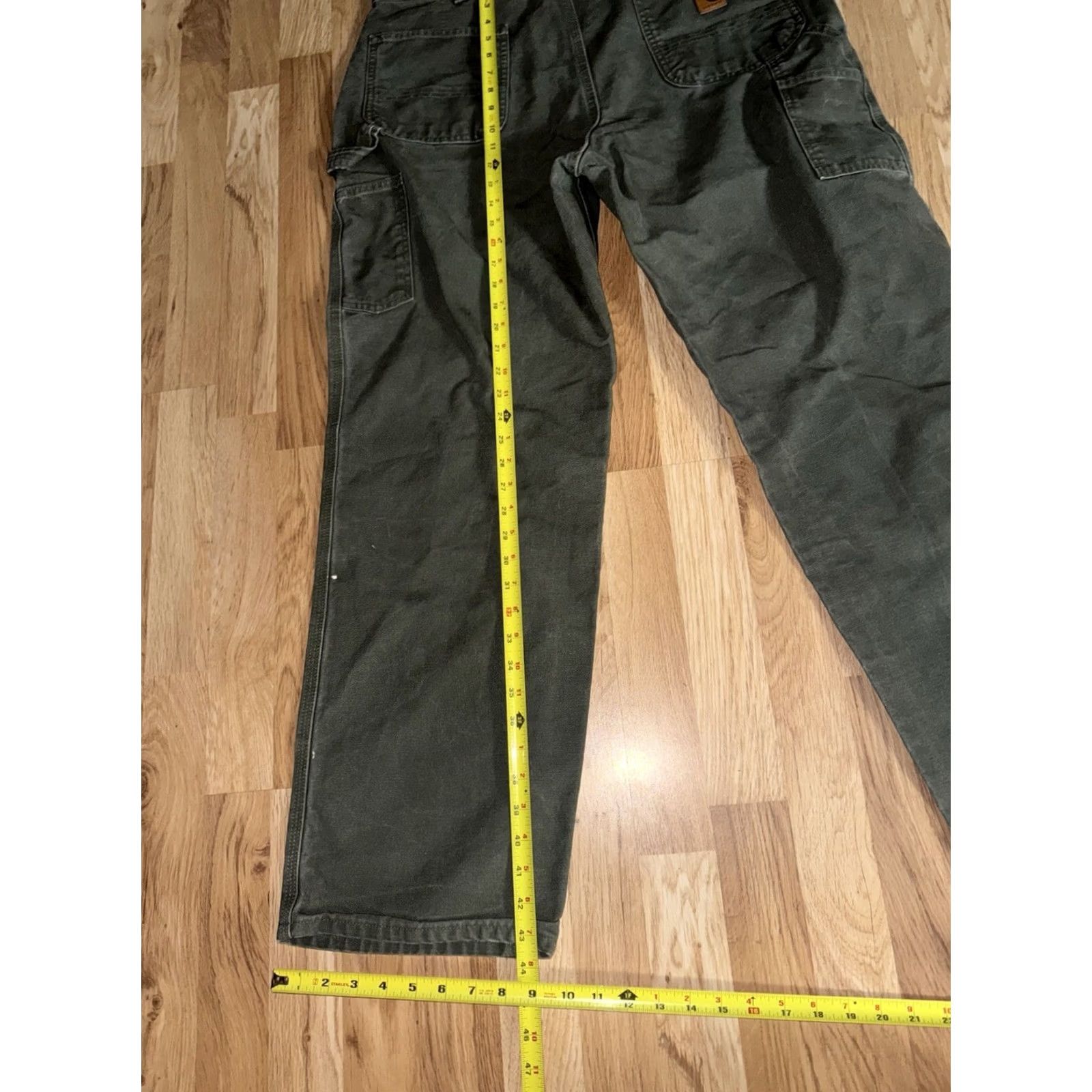 Carhartt VINTAGE Carhartt Pants Carpenter Original Fit Canvas Duck MOS Green Size 38X32 Y2K B11 Mens Size US 38 / EU 54 - 6 Thumbnail