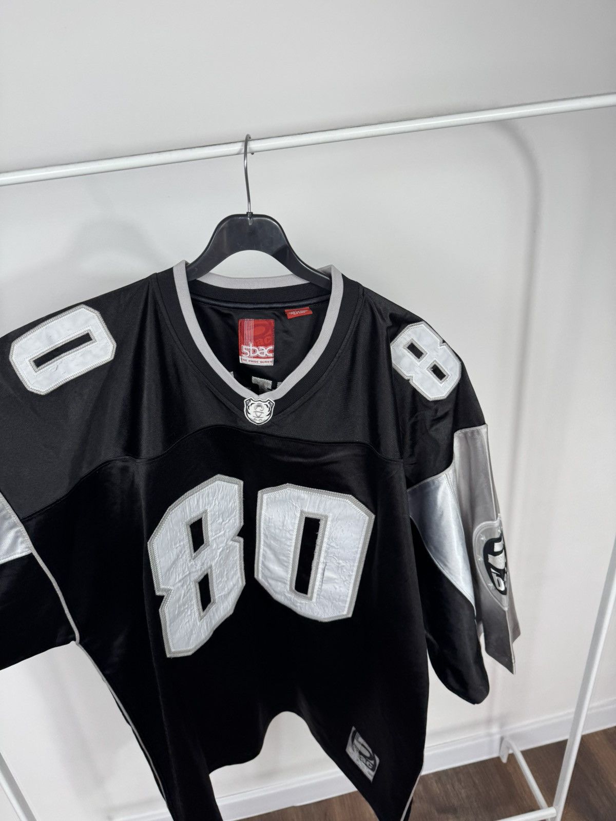 NFL Vintage Oakland Raiders Jersey 80 Black Silver NFL Style 2XL Size US XXL / EU 58 / 5 - 11 Thumbnail