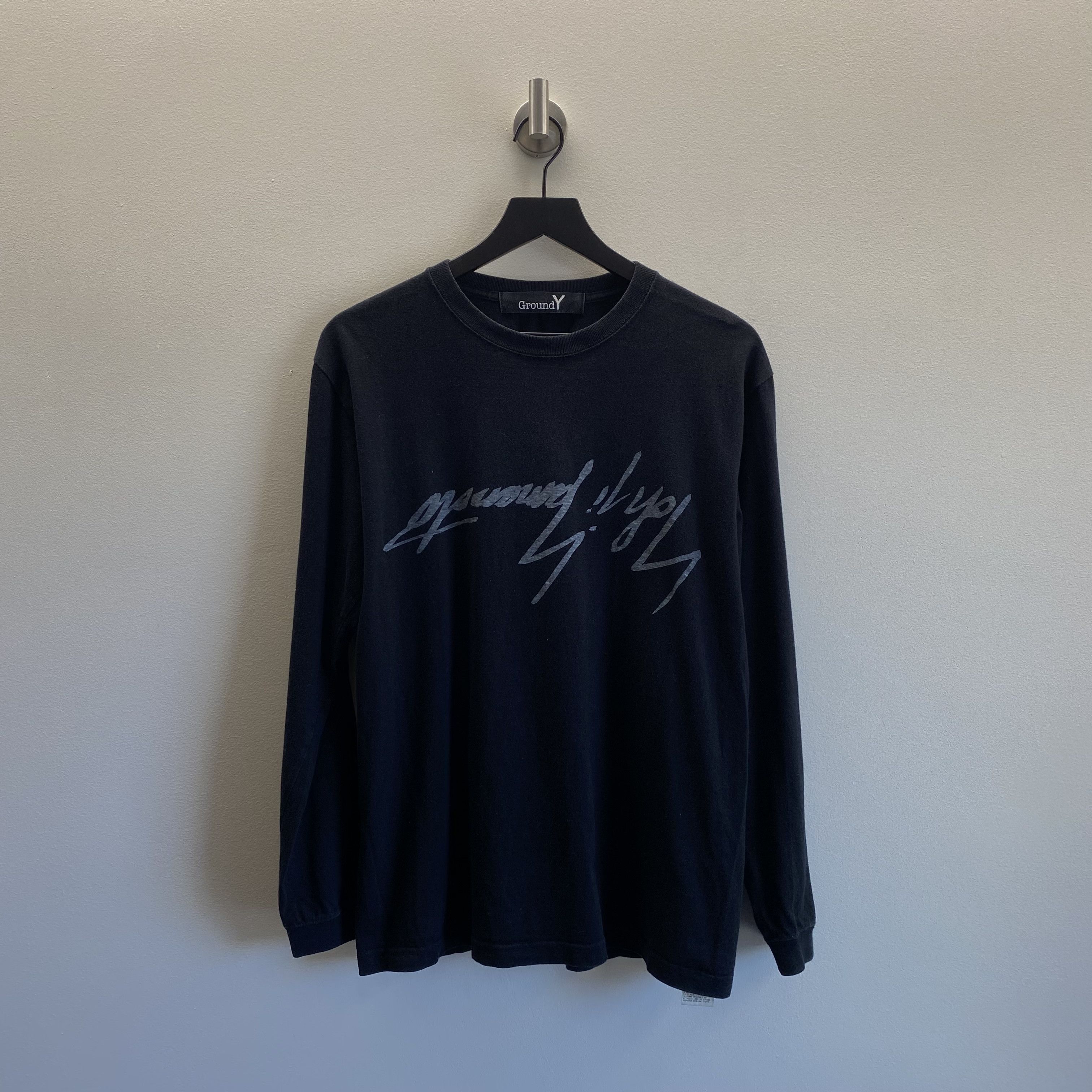 Yohji Yamamoto Ground Y Reverse Signature LS T-Shirt