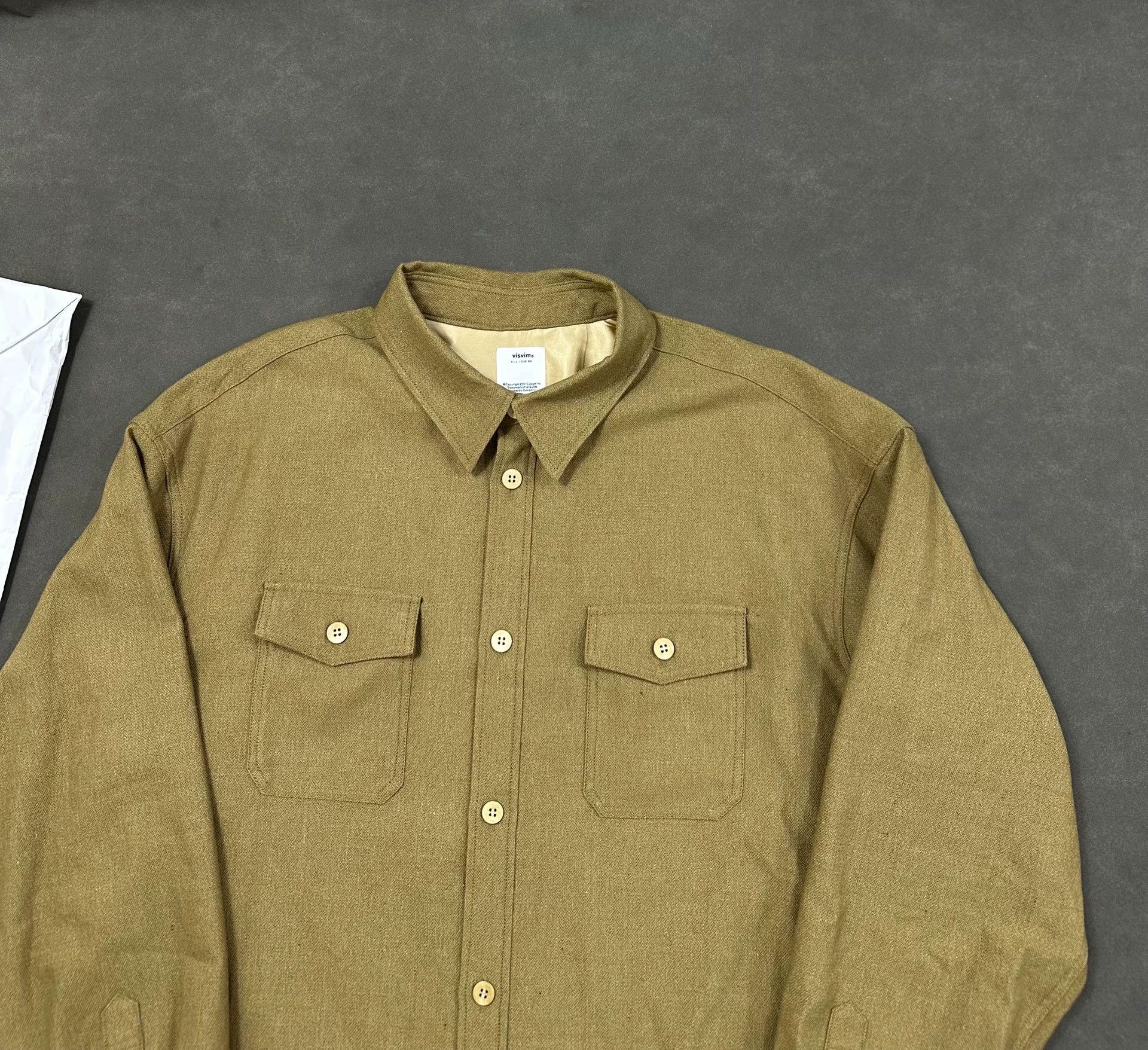 Visvim VISVIM 25SS LUMBER L/S Wool Linen Silk Buffalo Button Shirt Size US XL / EU 56 / 4 - 3 Thumbnail