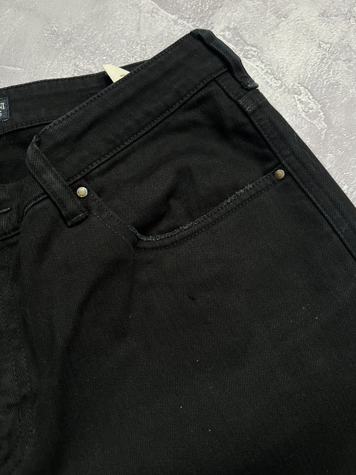 Armani Vintage Armani Jeans Metal Logo AJ Black Pants Japanes Jeans Size US 32 / EU 48 - 6 Thumbnail