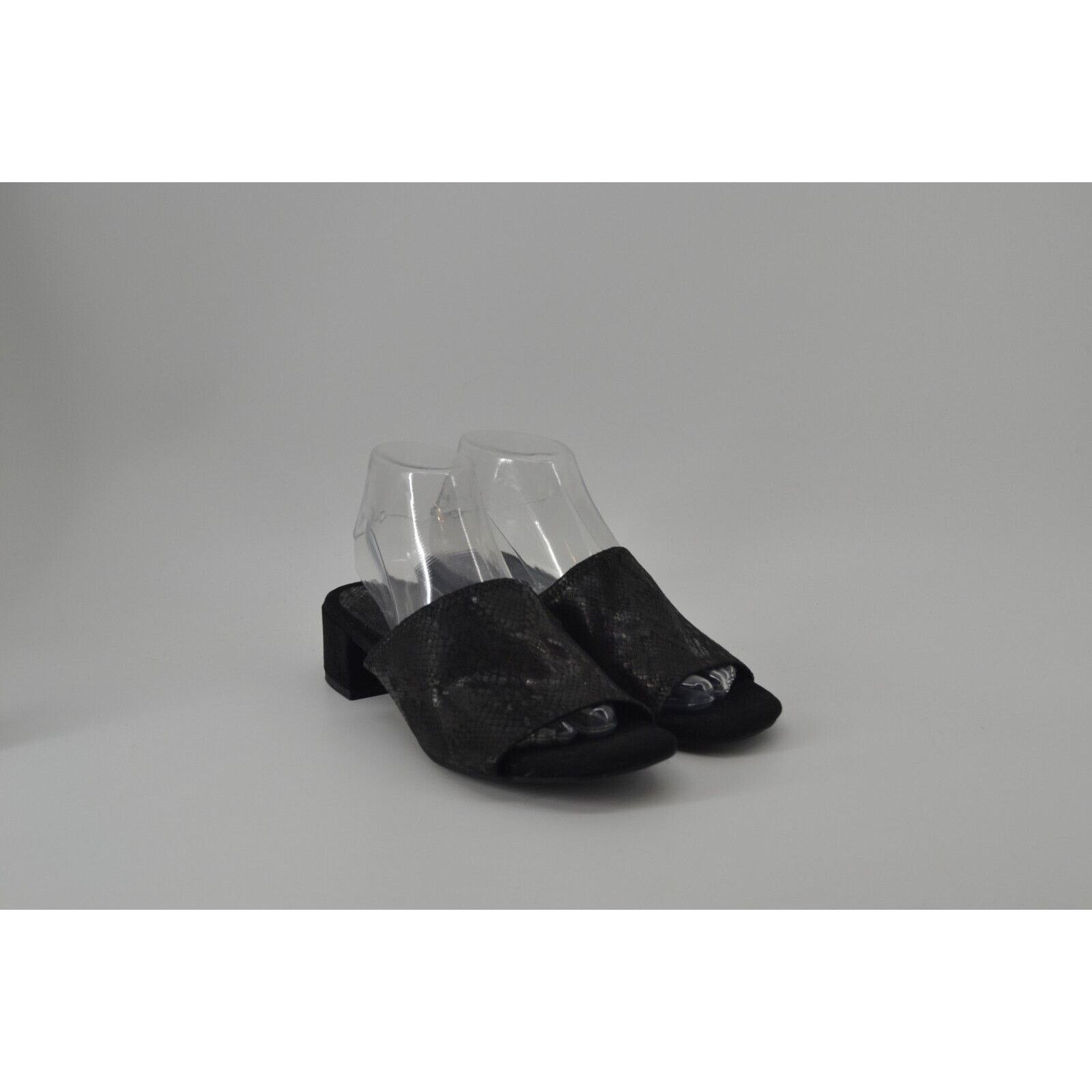 Anne Klein Anne Klein iFlex Black Leather Sandals Open Toe Animal 7.5 Size US 7.5 / IT 37.5 - 3 Thumbnail