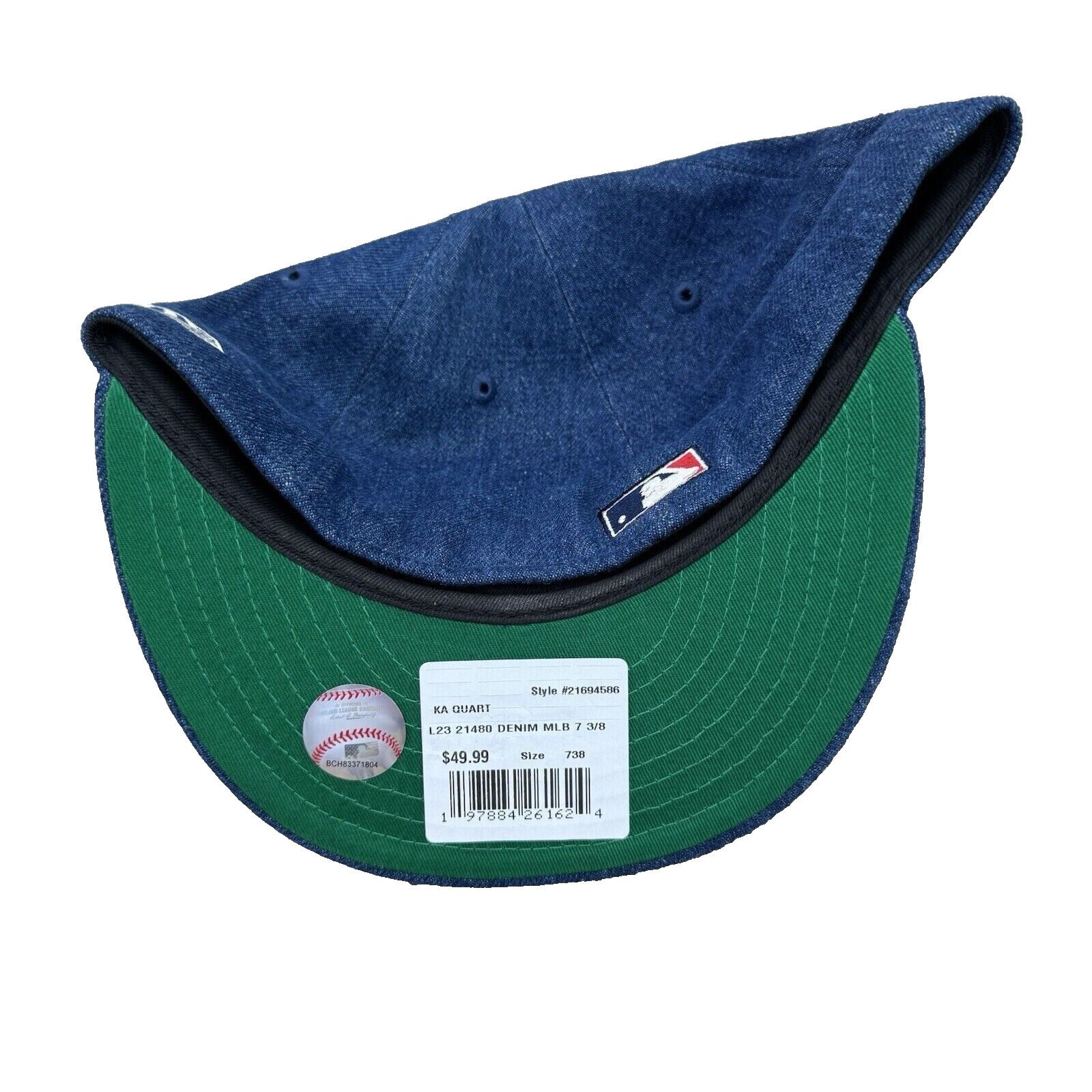 New Era Los Angeles Dodgers Denim '80 All Star New Era 7 1/2 MLB Hat Size ONE SIZE - 13 Thumbnail