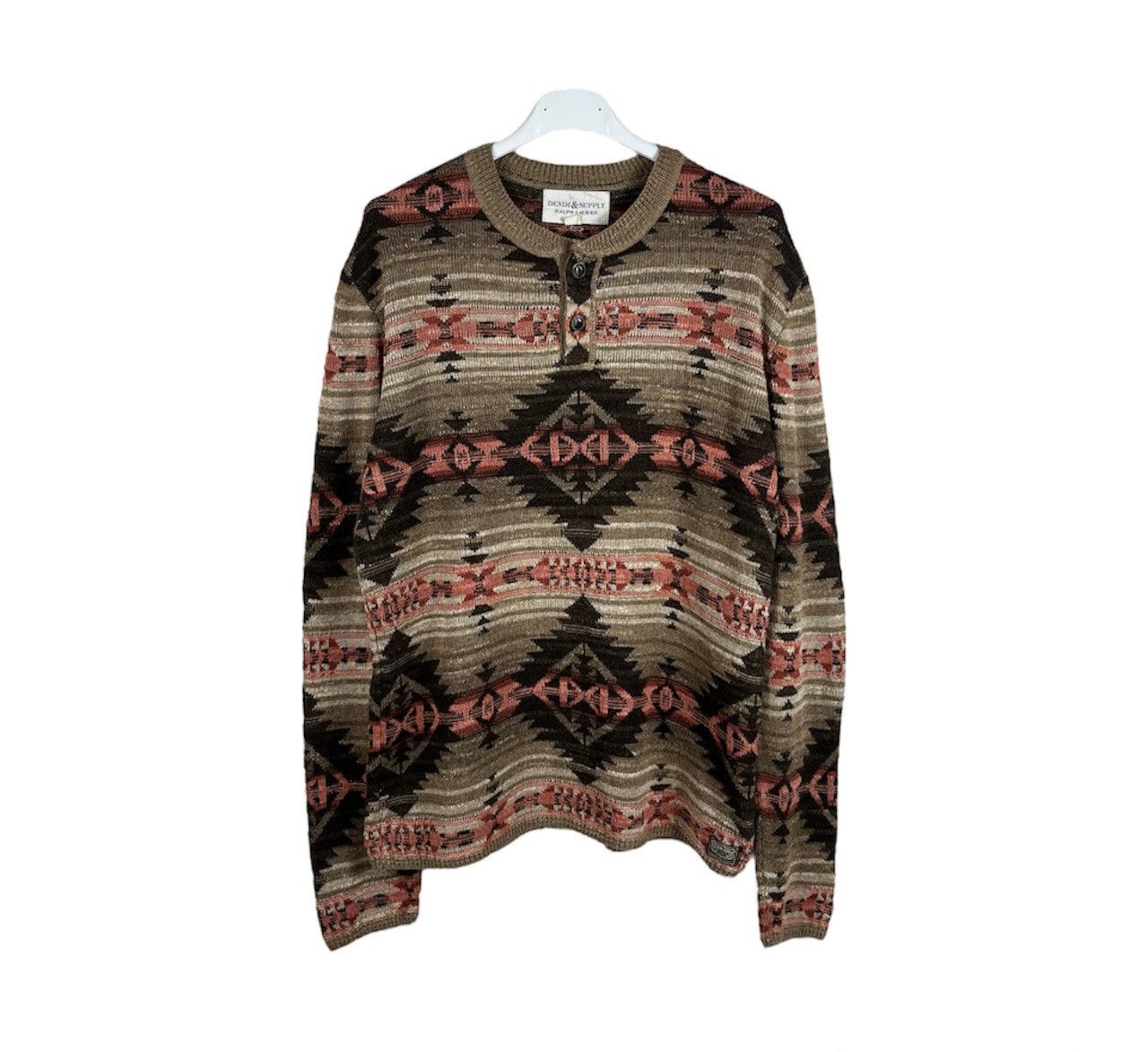 Denim & Supply Ralph Lauren × Ralph Lauren Vintage Ralph Lauren Aztec Navajo native patterned sweater Size US M / EU 48-50 / 2 - 1 Thumbnail