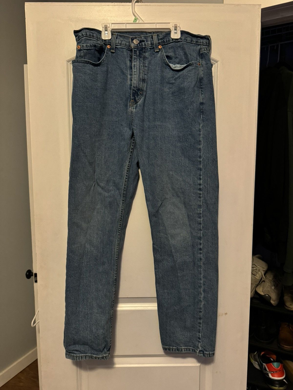 Levi's Levi’s 505 Medium Wash Blue Jeans Size US 34 / EU 50 - 1 Thumbnail