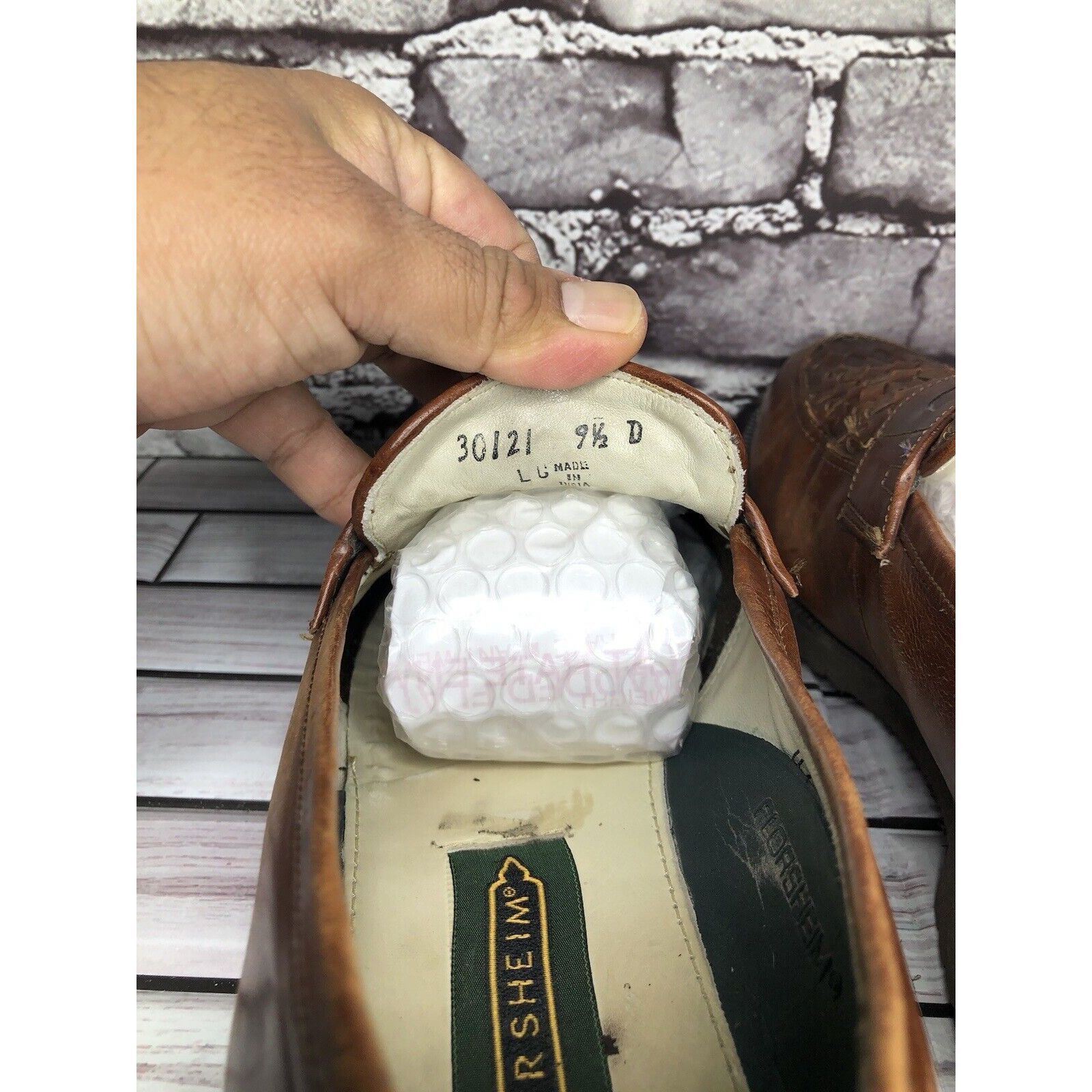 Florsheim Florsheim Vibram Brown Leather Woven Hand Sewn Dress Loafers Size US 9.5 / EU 42-43 - 12 Thumbnail