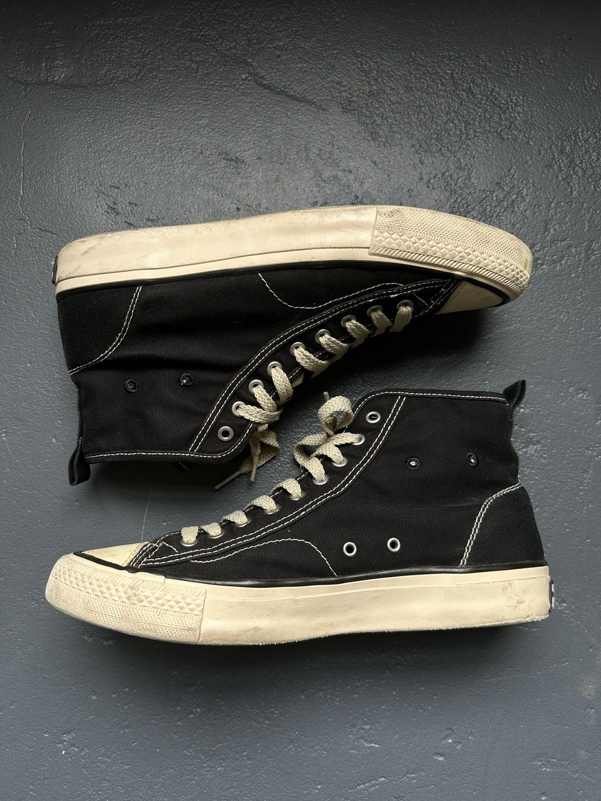 Visvim Visvim Skagway Hi top Sk8 shoe trashed worn dirty Size US 8.5 / EU 41-42 - 1 Thumbnail