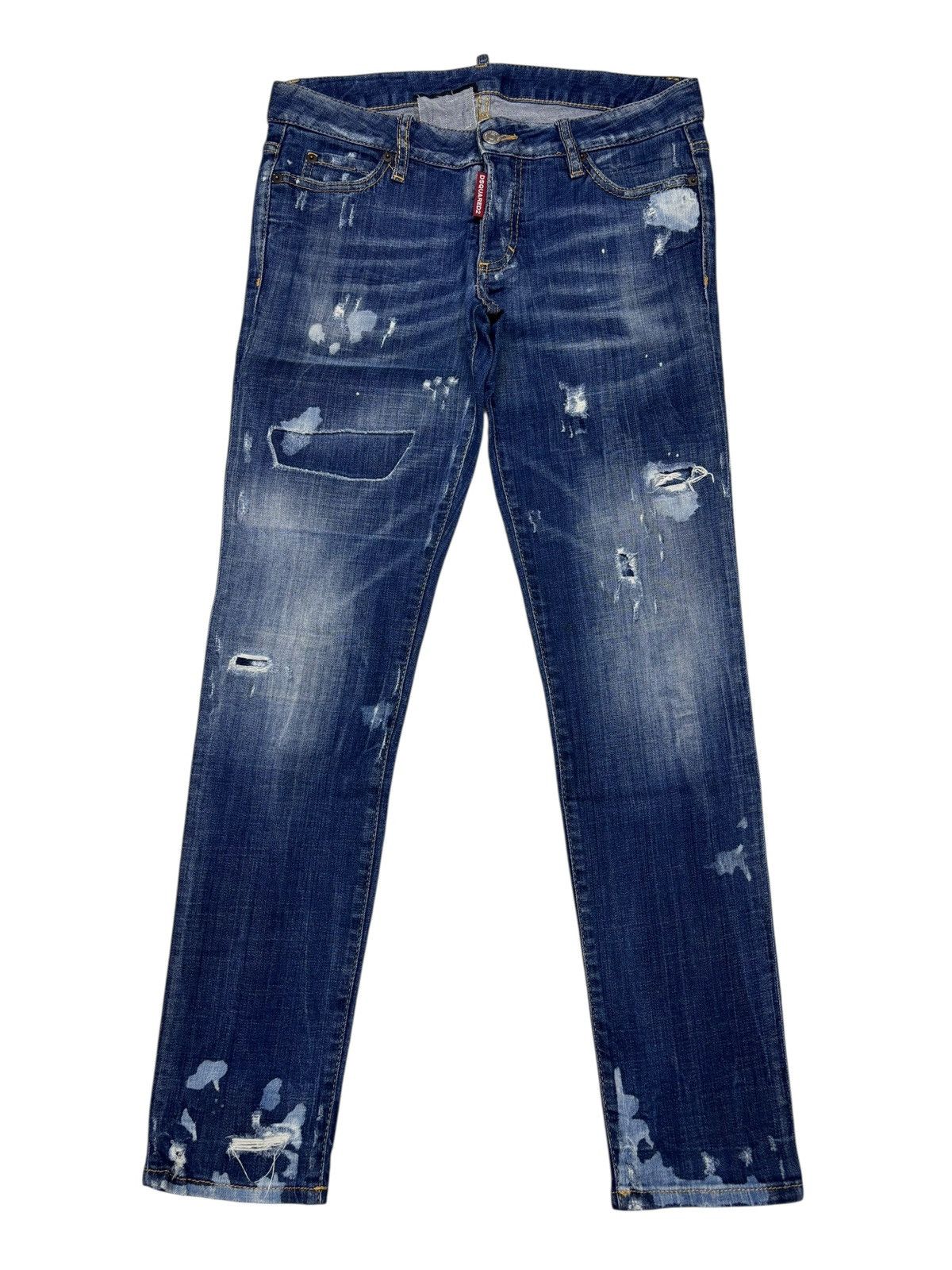 Dsquared2 Dsquared2 Distressed Paint Splatter Slim Straight Jeans Size US 32 / EU 48 - 7 Thumbnail