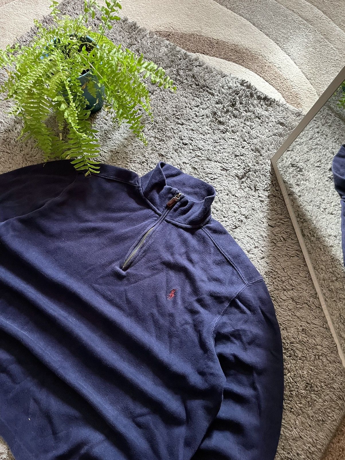 Polo Ralph Lauren × Vintage 00s Polo Ralph Lauren 1/3 Zip Sweater Streetwear Vintage Logo Size US XL / EU 56 / 4 - 4 Thumbnail