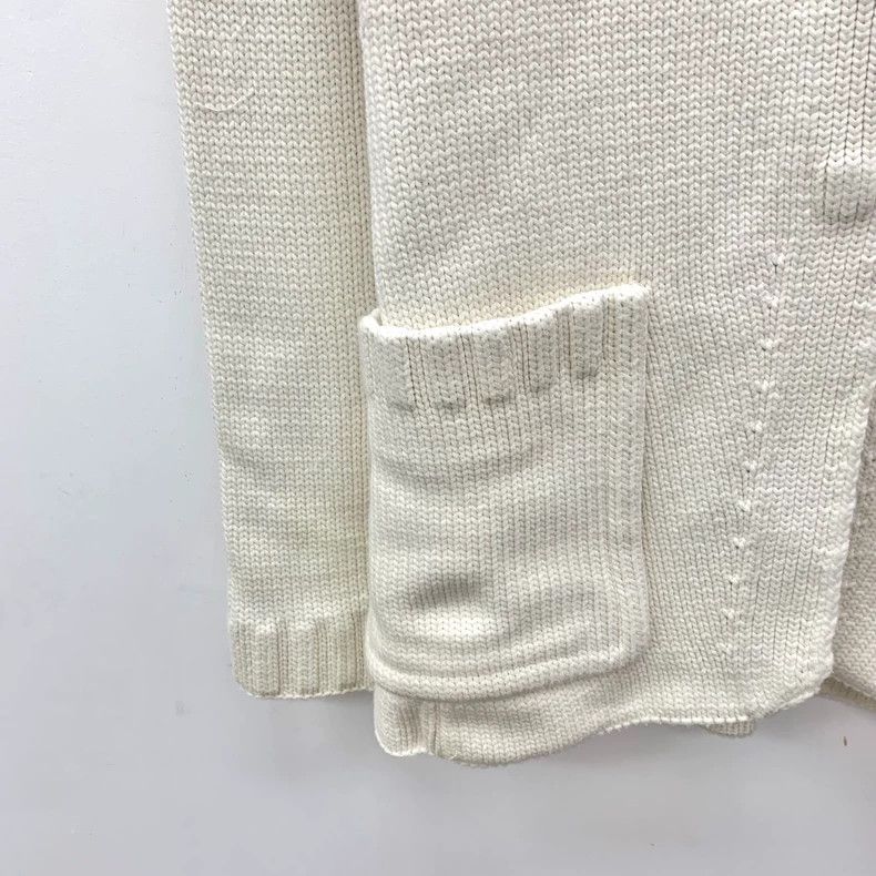 Fendi FENDI Off-White Cotton V-Neck Single Breasted Long Sleeve Size XXS / US 00 / IT 34 - 4 Thumbnail