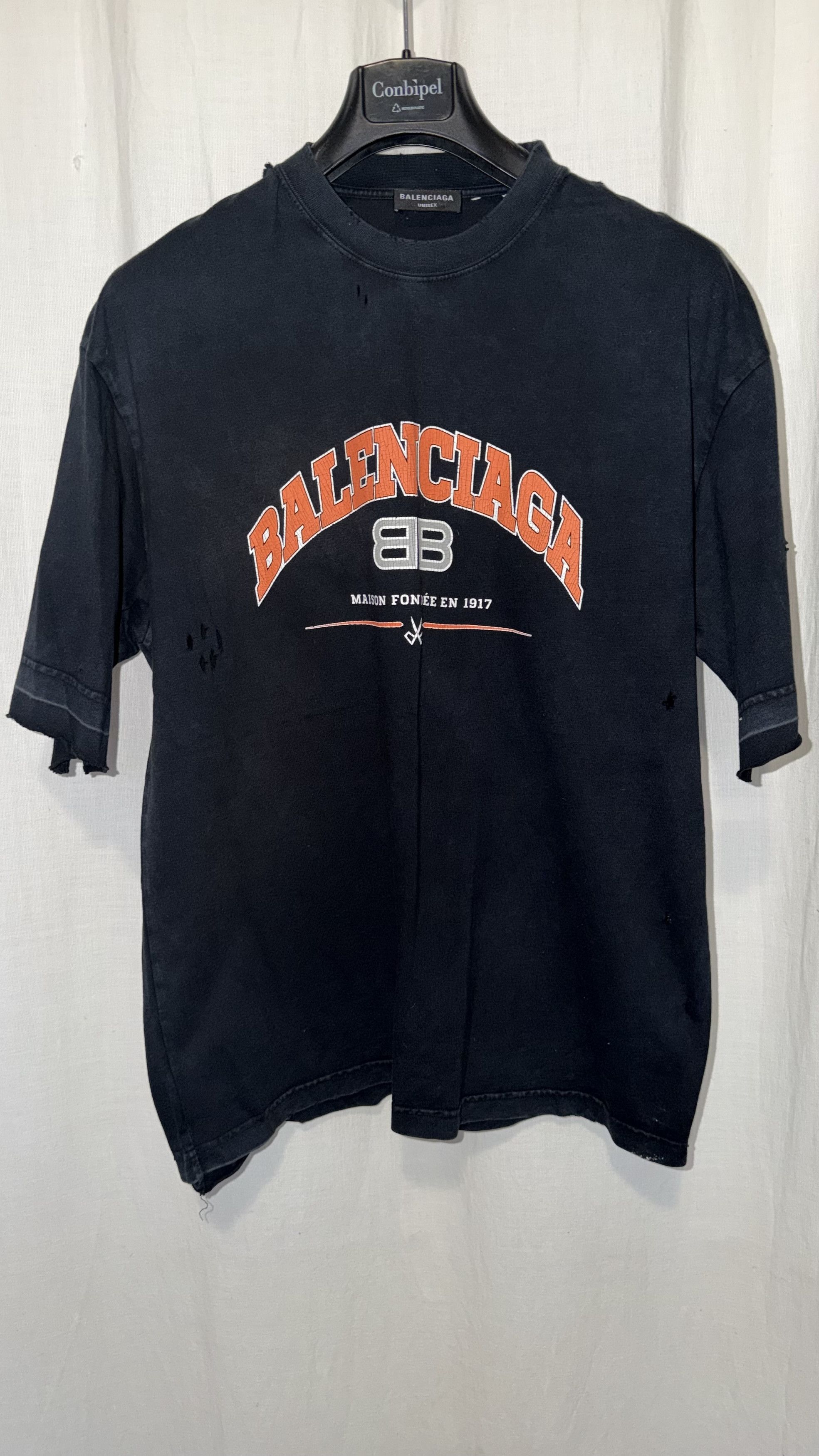 Balenciaga Balenciaga Black College 1917 t-shirt | Grailed