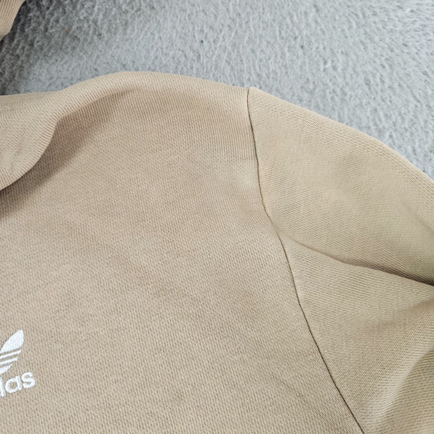 Adidas Adidas Originals Hoodie Mens Small Tan Beige Trefoil Logo Primegreen Pullover Size US S / EU 44-46 / 1 - 5 Thumbnail