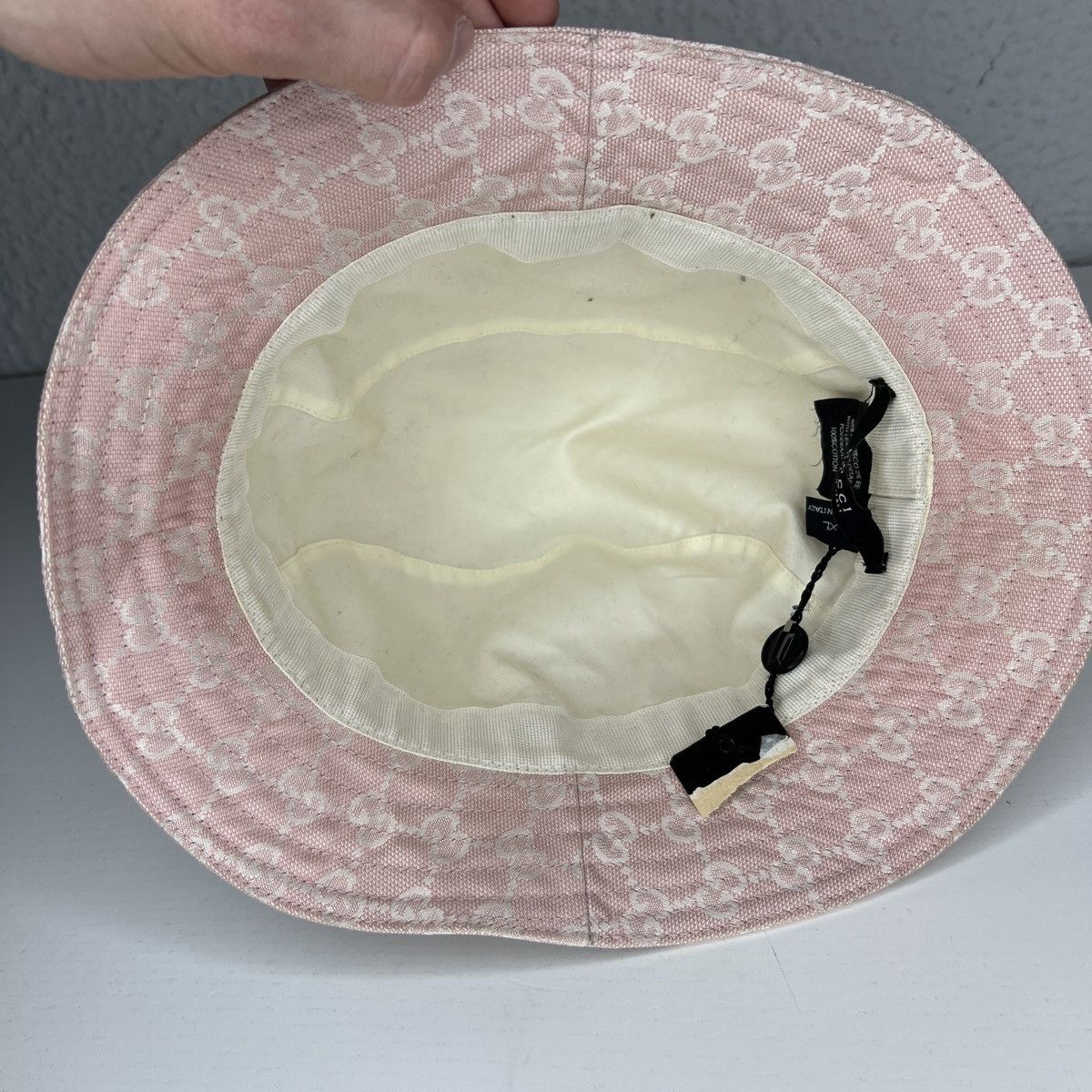 Gucci 🔥Rare Colour🔥Vintage Gucci Bucket Hat Monogram Pink White Size ONE SIZE - 5 Thumbnail