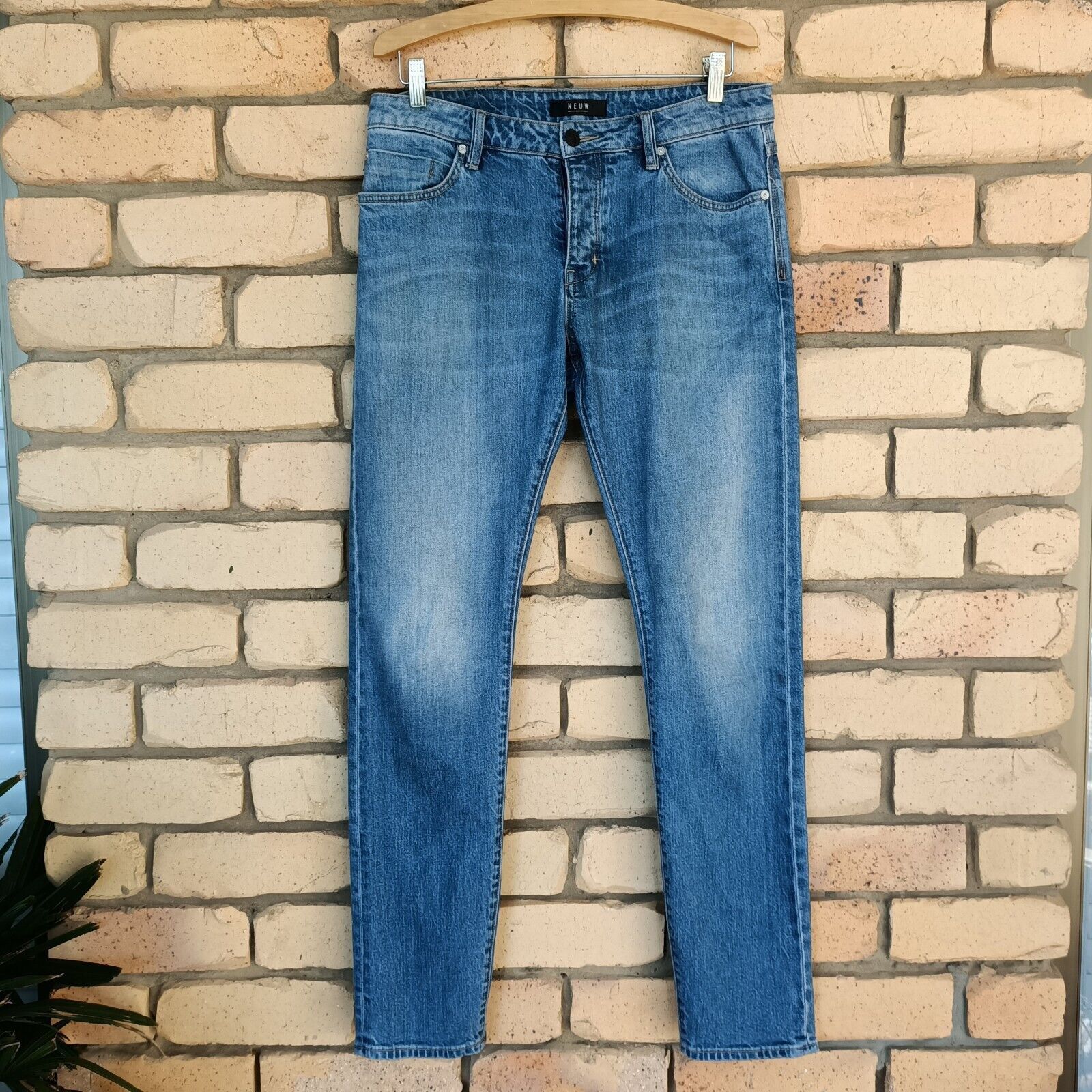 NEUW Denim Neuw Mens Jeans Denim Iggy Skinny Button Fly Stretch Casual Size US 32 / EU 48 - 1 Thumbnail