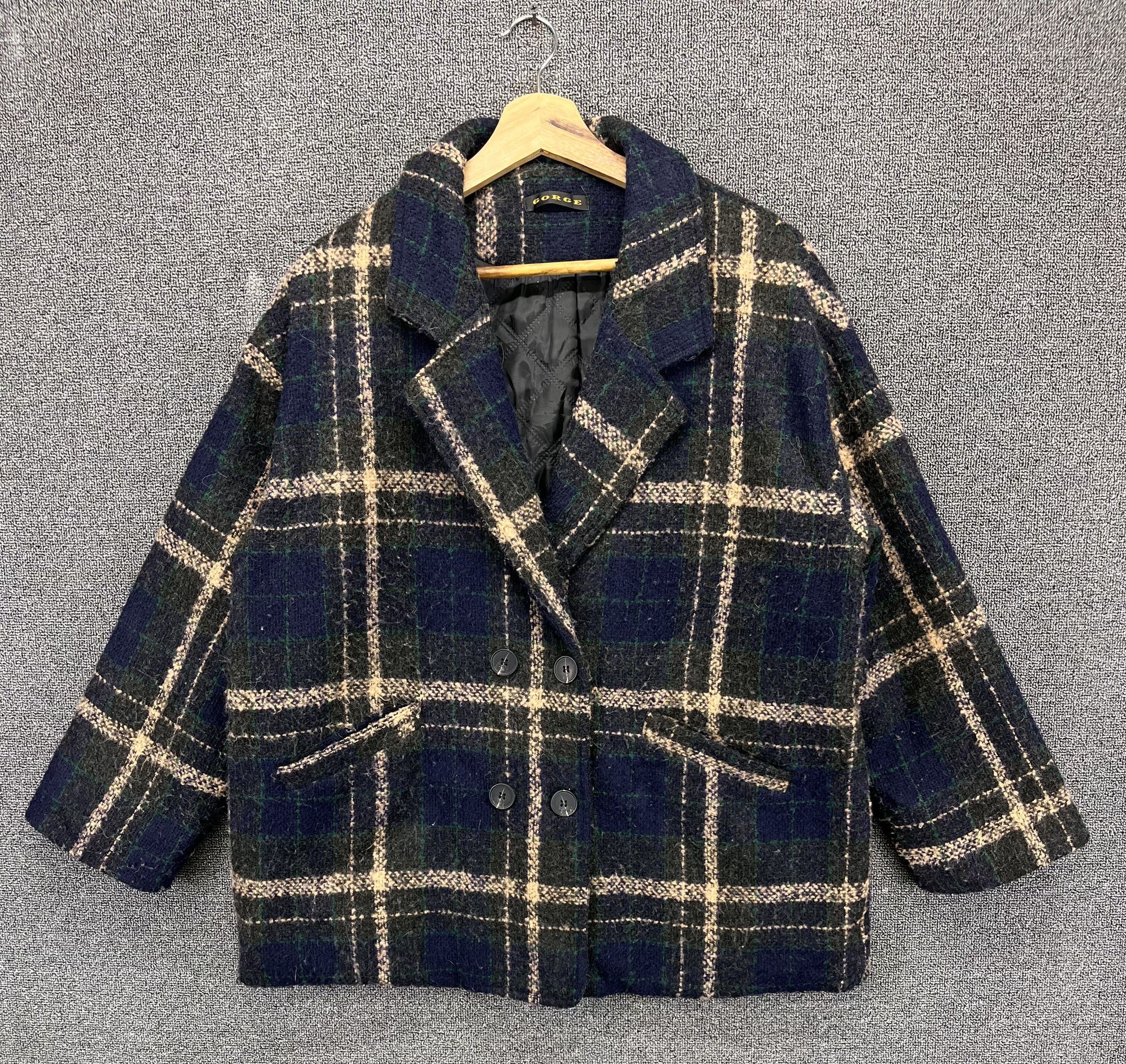 George Vintage George Shadow Plaid Button Up Jacket Size M / US 6-8 / IT 42-44 - 2 Thumbnail