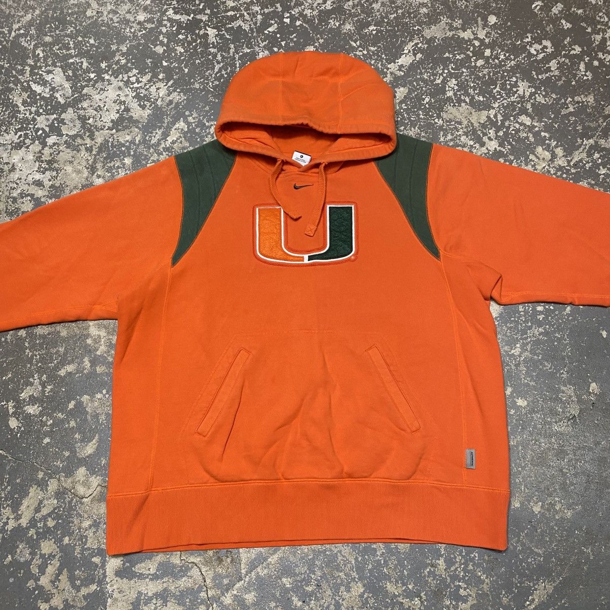 Nike × Vintage Vintage Nike Miami University Center Swoosh Hoodie Size US XL / EU 56 / 4 - 3 Thumbnail
